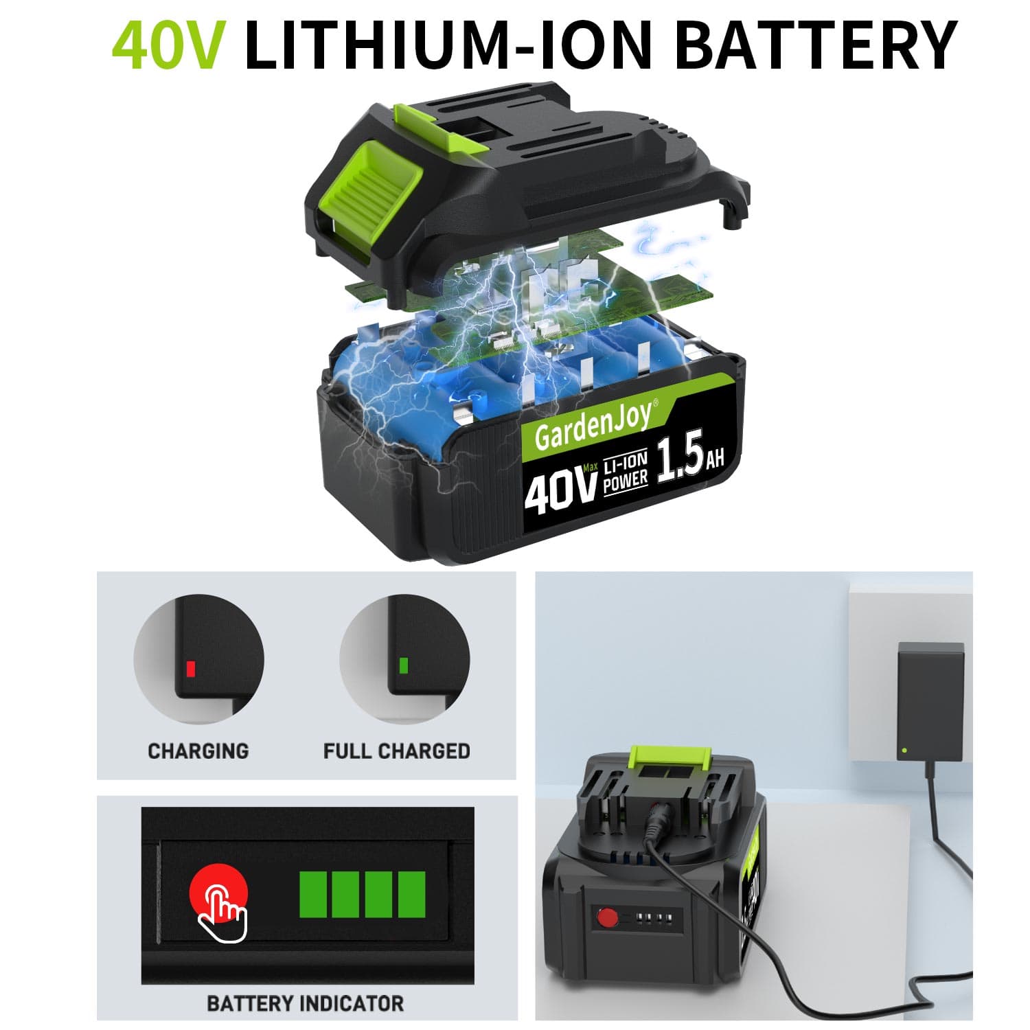 GardenJoy FH-LB411W-2L Cordless-Electric-Blowers - View #6