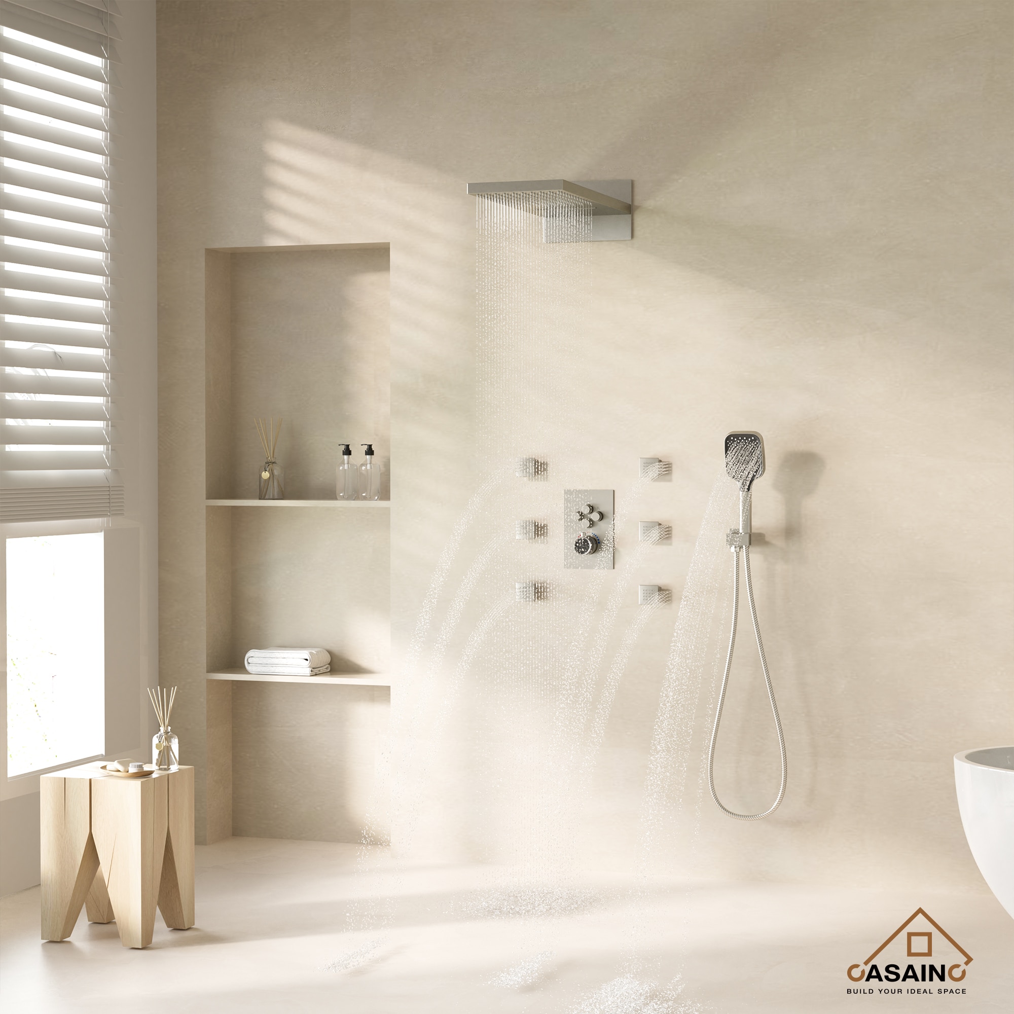 CASAINC CS6223-22BN Showerhead-Bar-Panels - View #4
