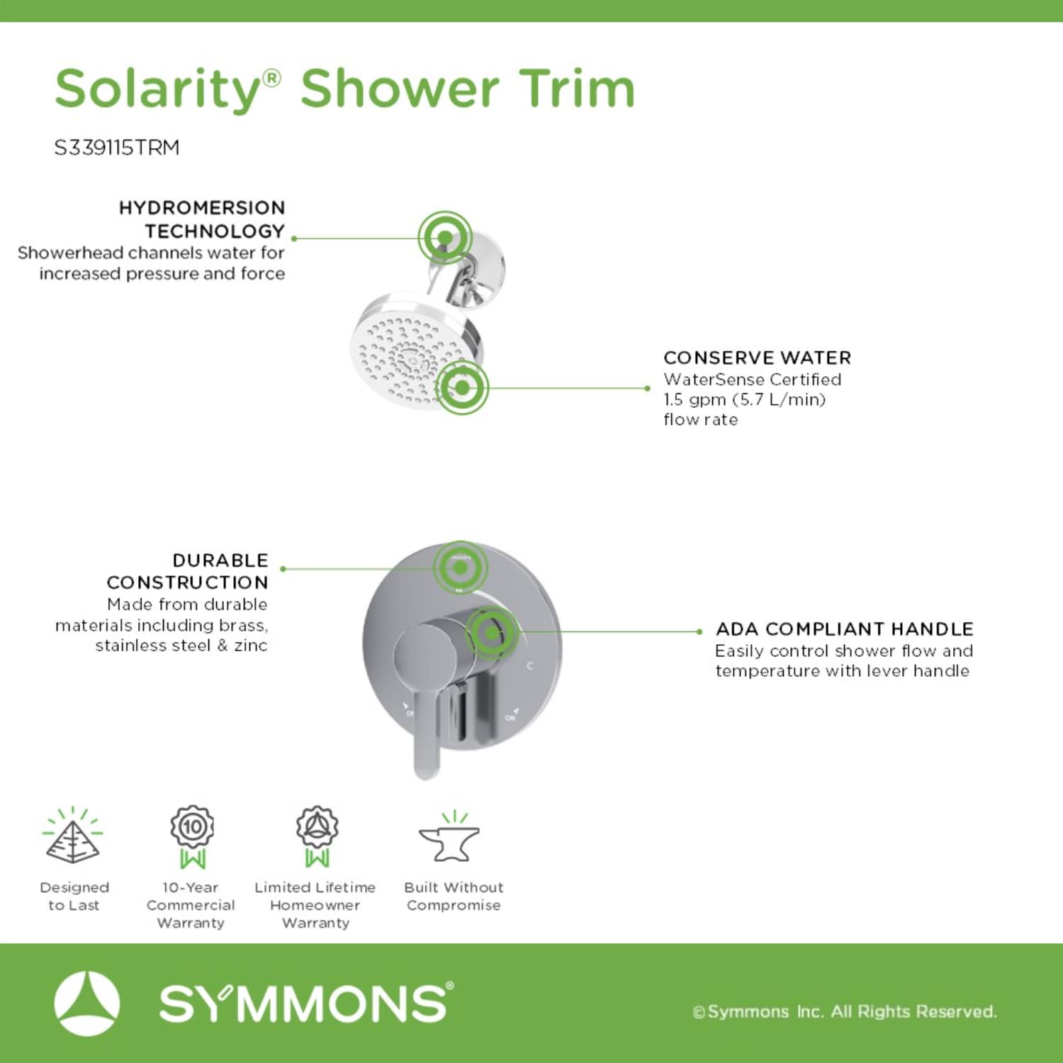 Symmons S339115TRM Tub-Shower-Faucets - View #3
