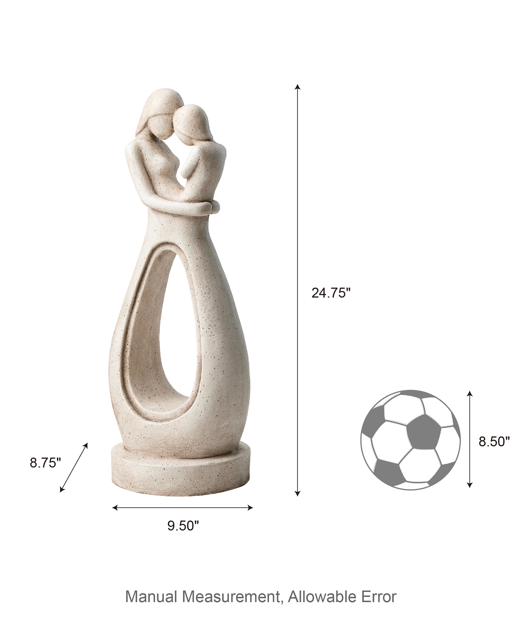 Glitzhome 2025400087 Garden-Statue - View #2