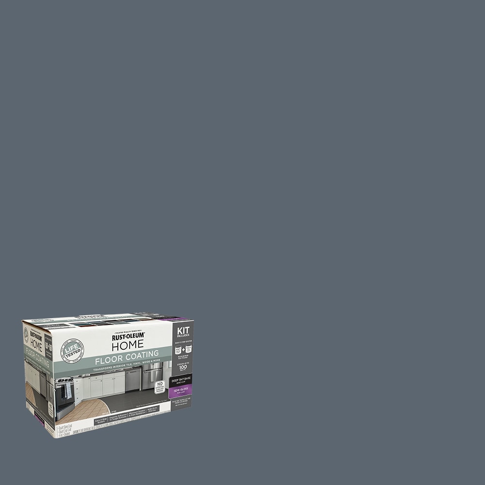 Rust-Oleum 363716T Home Floor Coating Gunmetal Semi-gloss Interior Porch and Floor paint ( Kit )