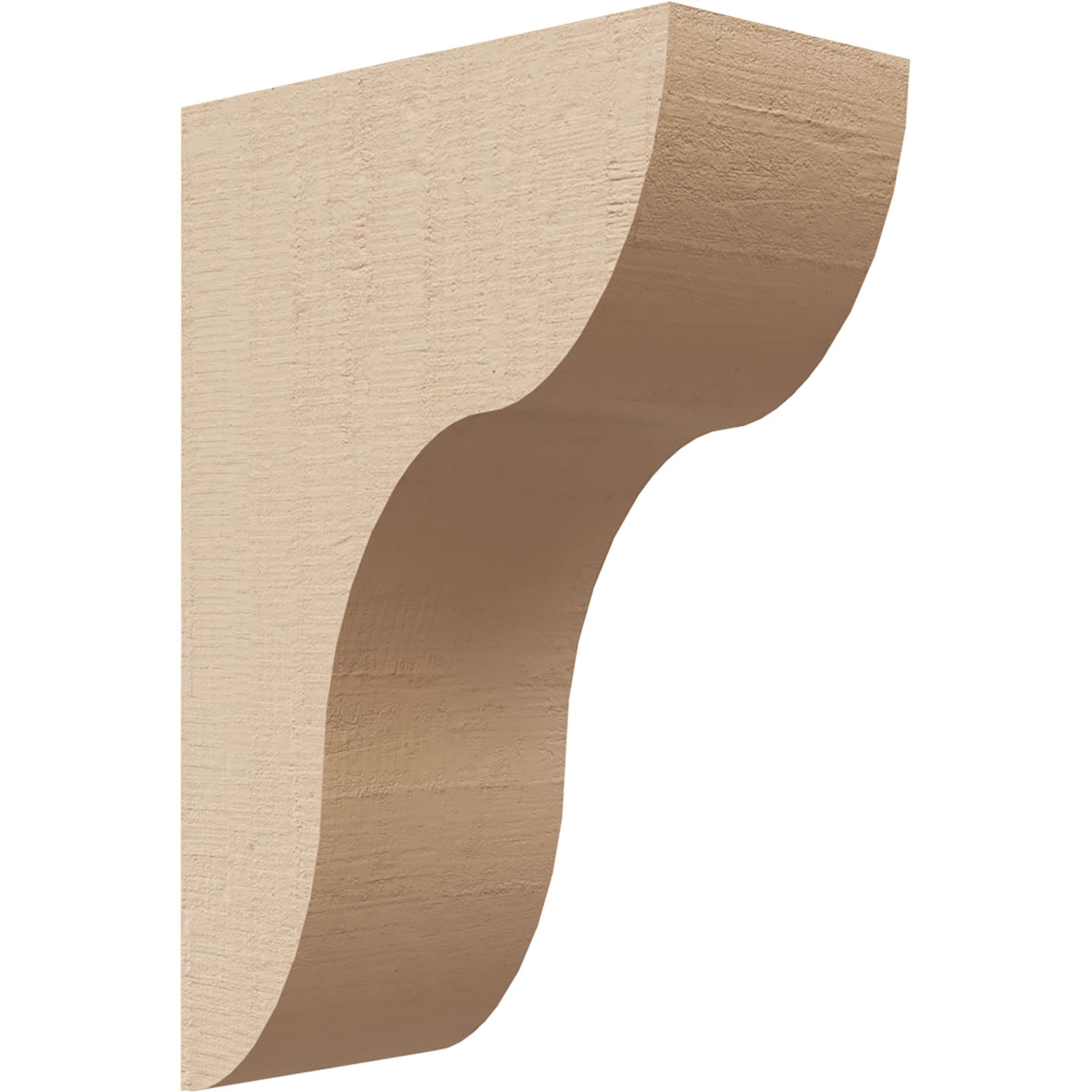 Ekena Millwork CORU02X04X06CARRCPR 2-in x 4-in x 6-in Rough Cedar Woodgrain TimberThane Primed Urethane Paintable/Stainable Corbel