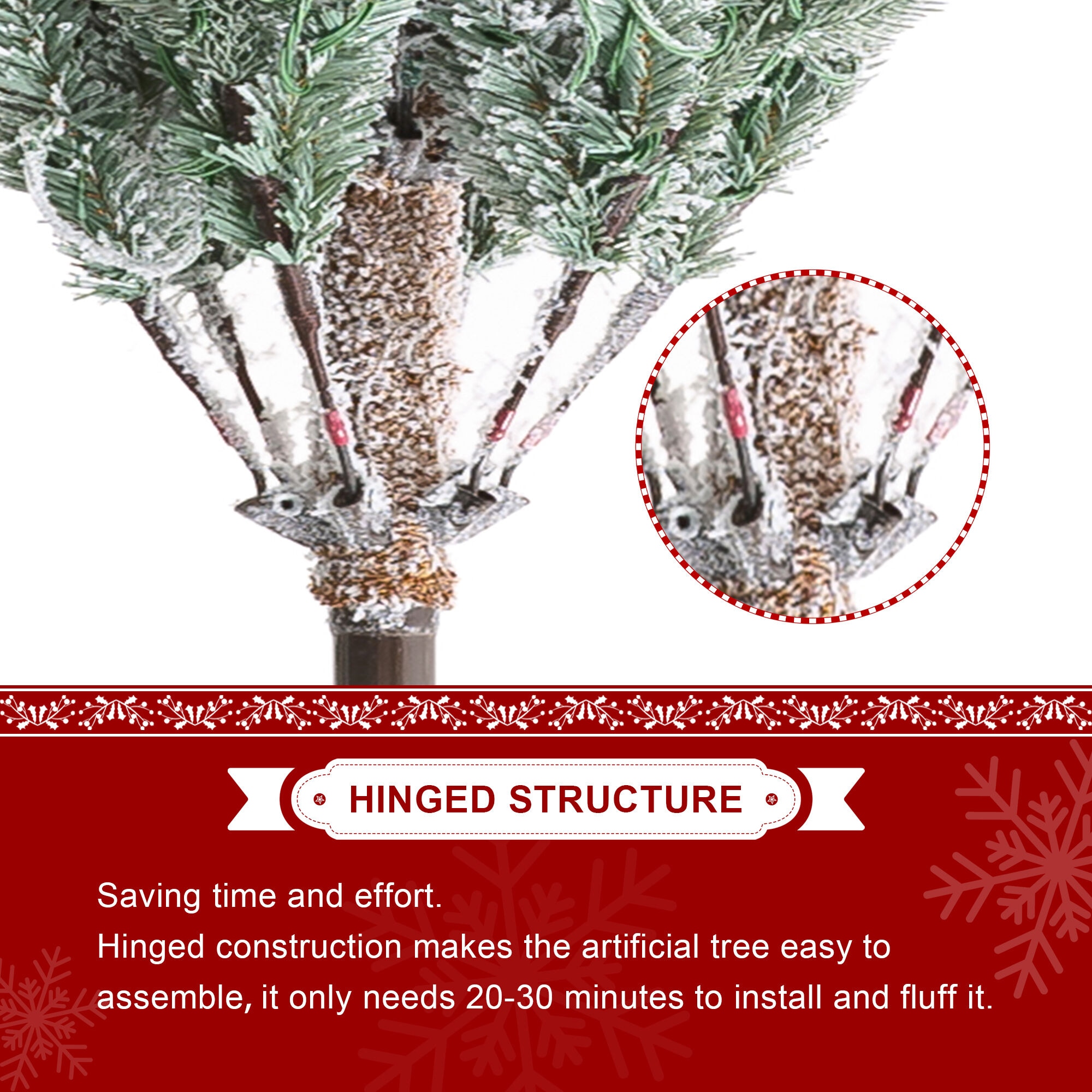 Glitzhome 2014600133 Artificial-Christmas-Trees - View #10