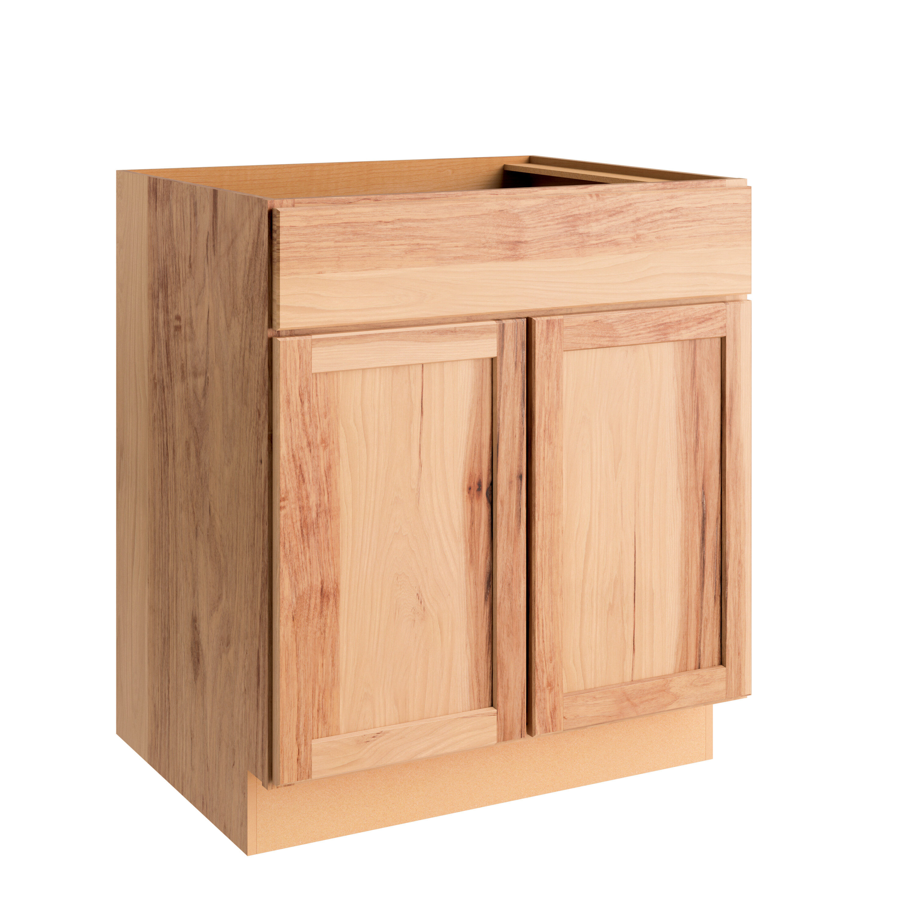 Kitchen Sink Base Cabinet, Unfinished Poplar, Shaker Style