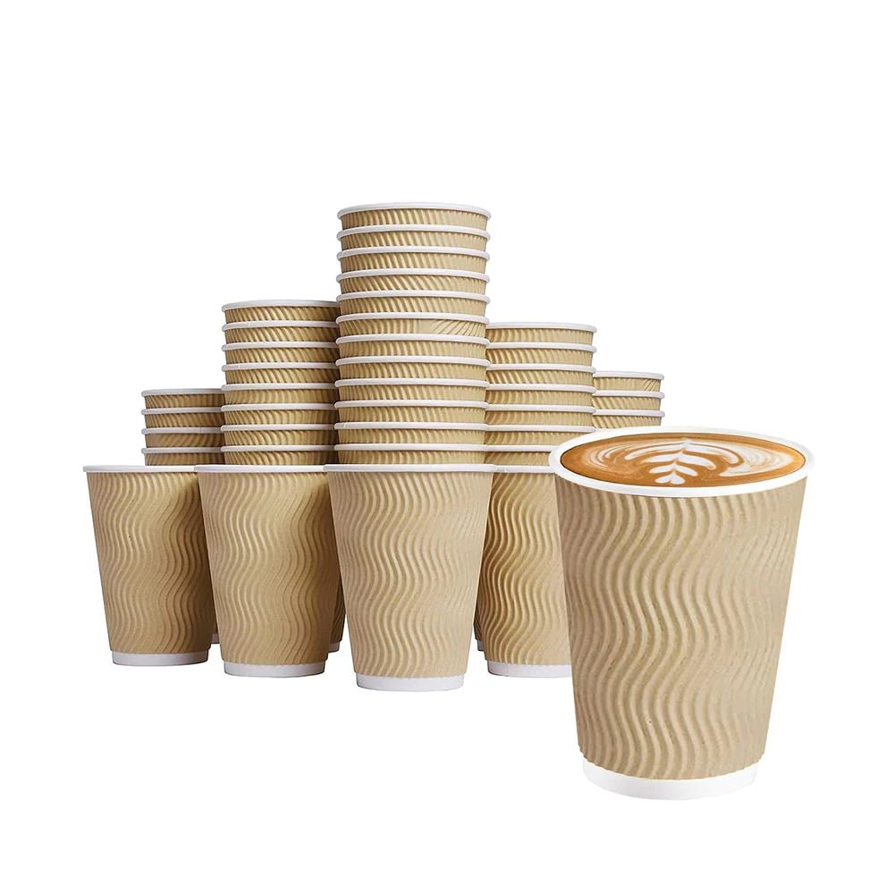 5Seconds Biodegradable 6-oz 78 X 72 X 68 500 pcs 3 Layered Insulated Ripple Wallpaper Cup