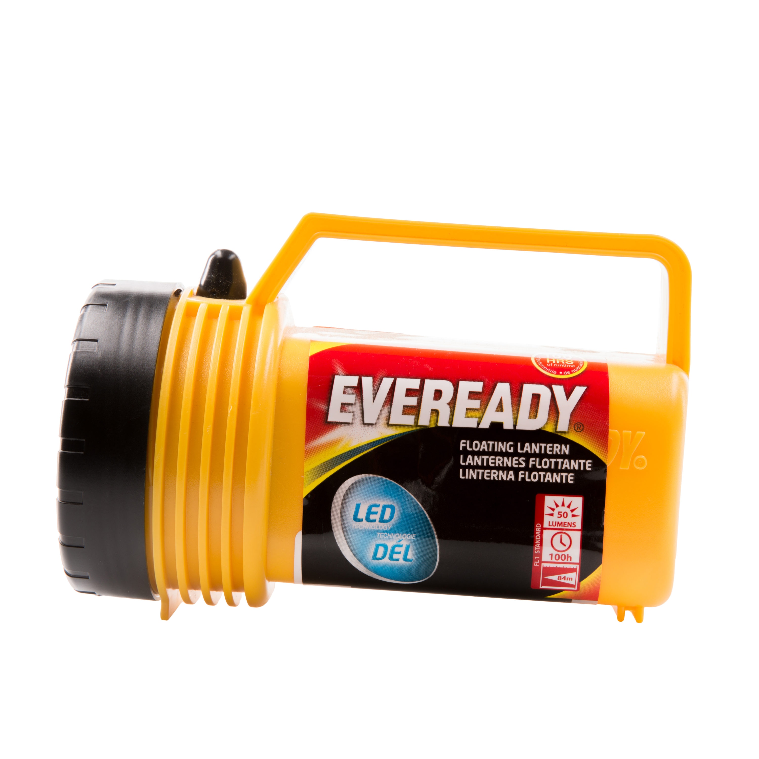 Eveready 6 Volt Floating Lantern Plastic Flashlight Yellow Used