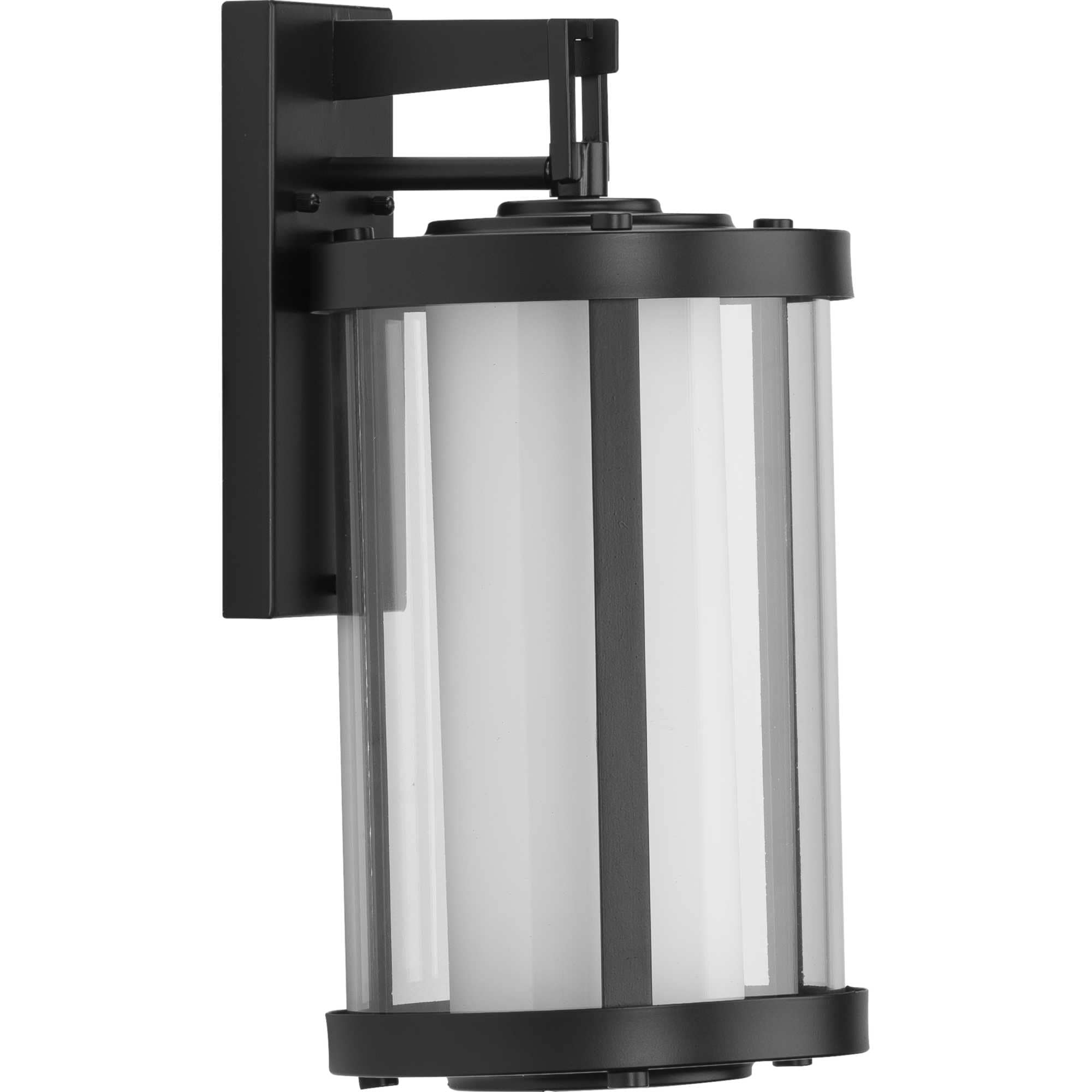 Progress Lighting P560149-031 Irondale 1 -Light 15.5-in H Matte Black Hardwired Outdoor Wall Light