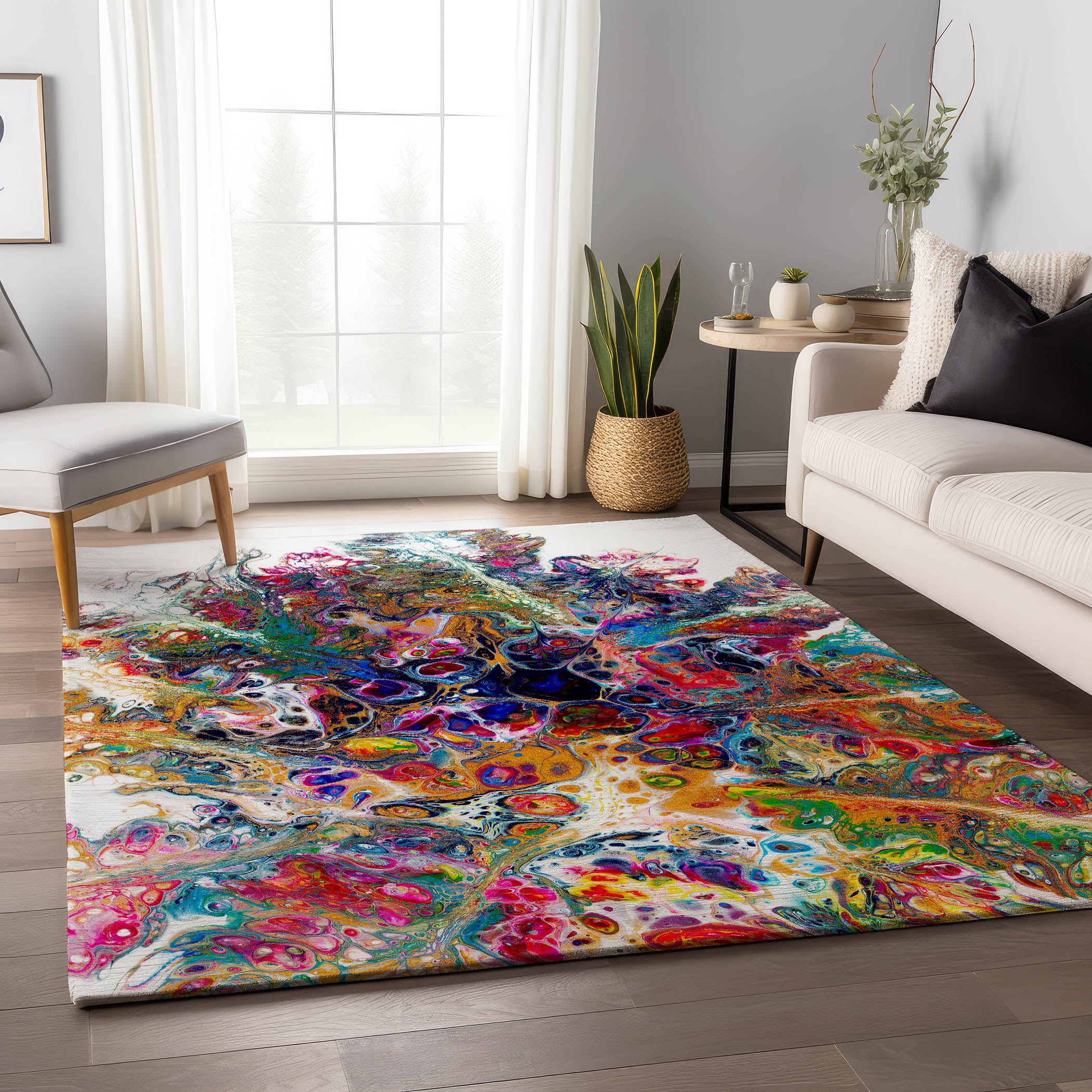 Addison Rugs AMF46KA10X14 Mayfield AMF46KA 10 x 14 (ft) Loomed Polyester Kaleidoscope Rectangular Indoor Abstract Machine washable Area rug