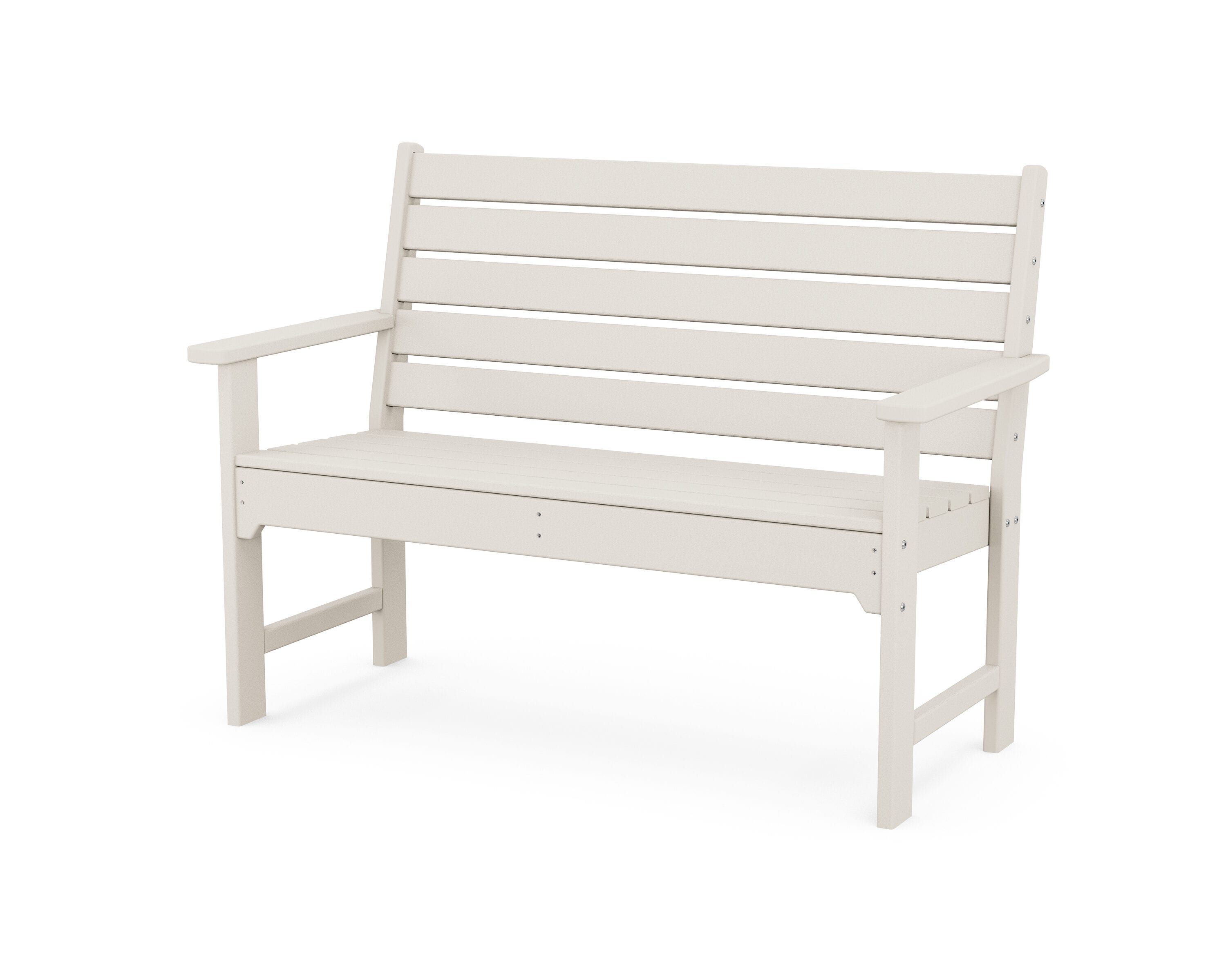 Trex Outdoor Furniture TXMNB485SC Monterey Bay 48.5-in W x 35.19-in H Sand Castle Plastic Garden Bench