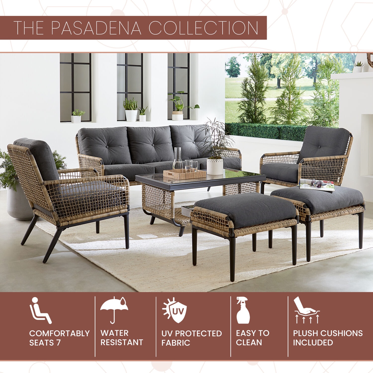 Mod Furniture PAS6PC-CHR Patio-Dining-Sets - View #2
