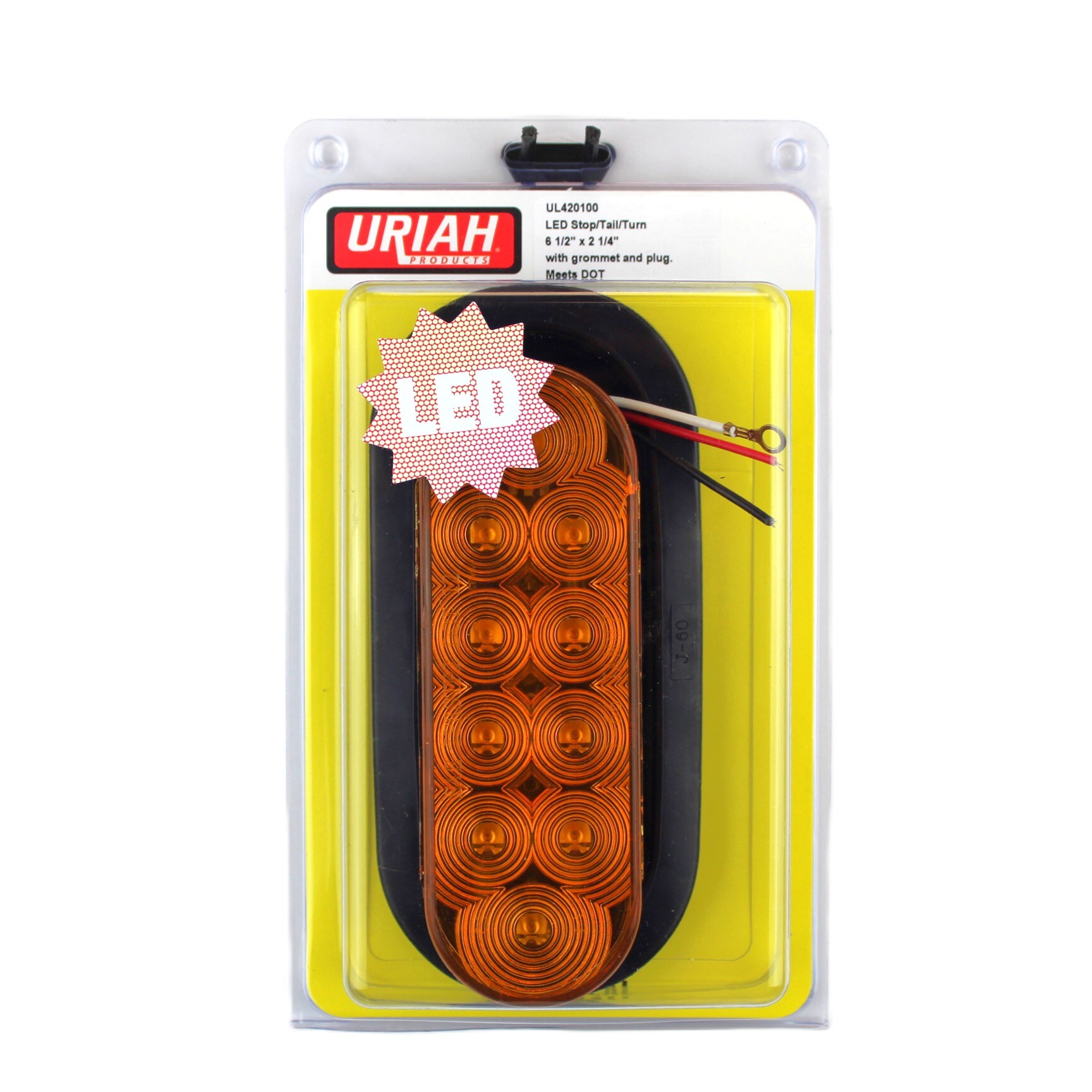Uriah Products Marker light Kit 6 1/2 in. x 2 1/2 in. Oval LED with grommet and plug