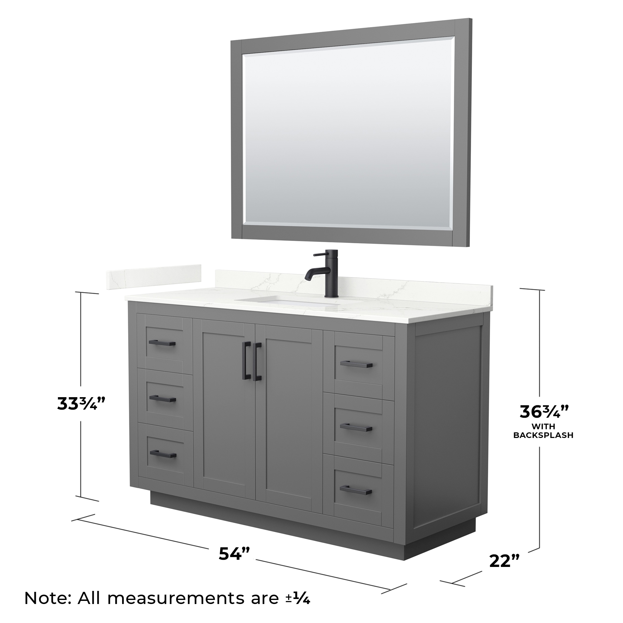 Wyndham Collection WCF292954SGBGTUNSM46 Bath-Vanity-Combo - View #6