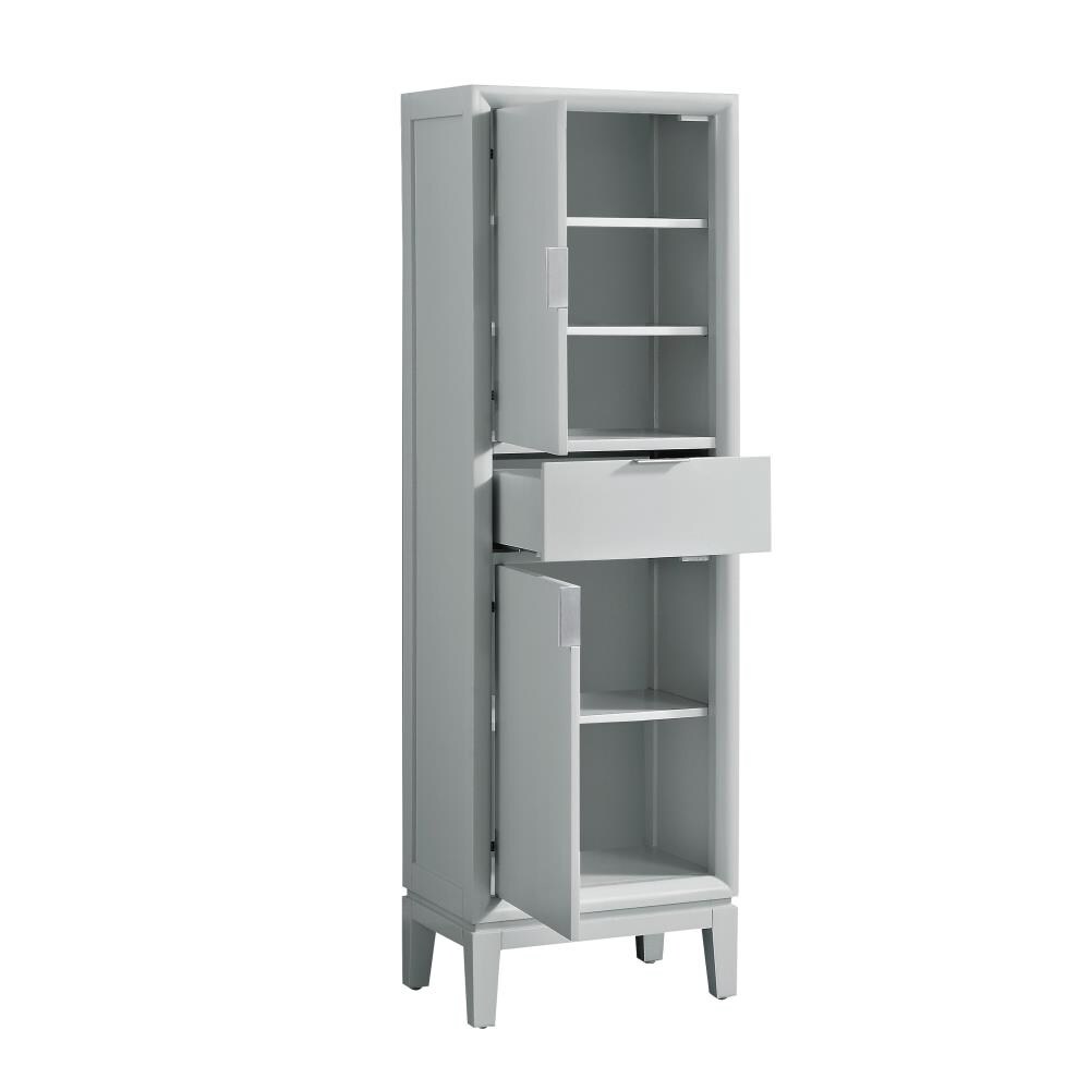 Avanity Emma 20-in x 65-in x 15-in Dove Gray Freestanding Linen Cabinet ...