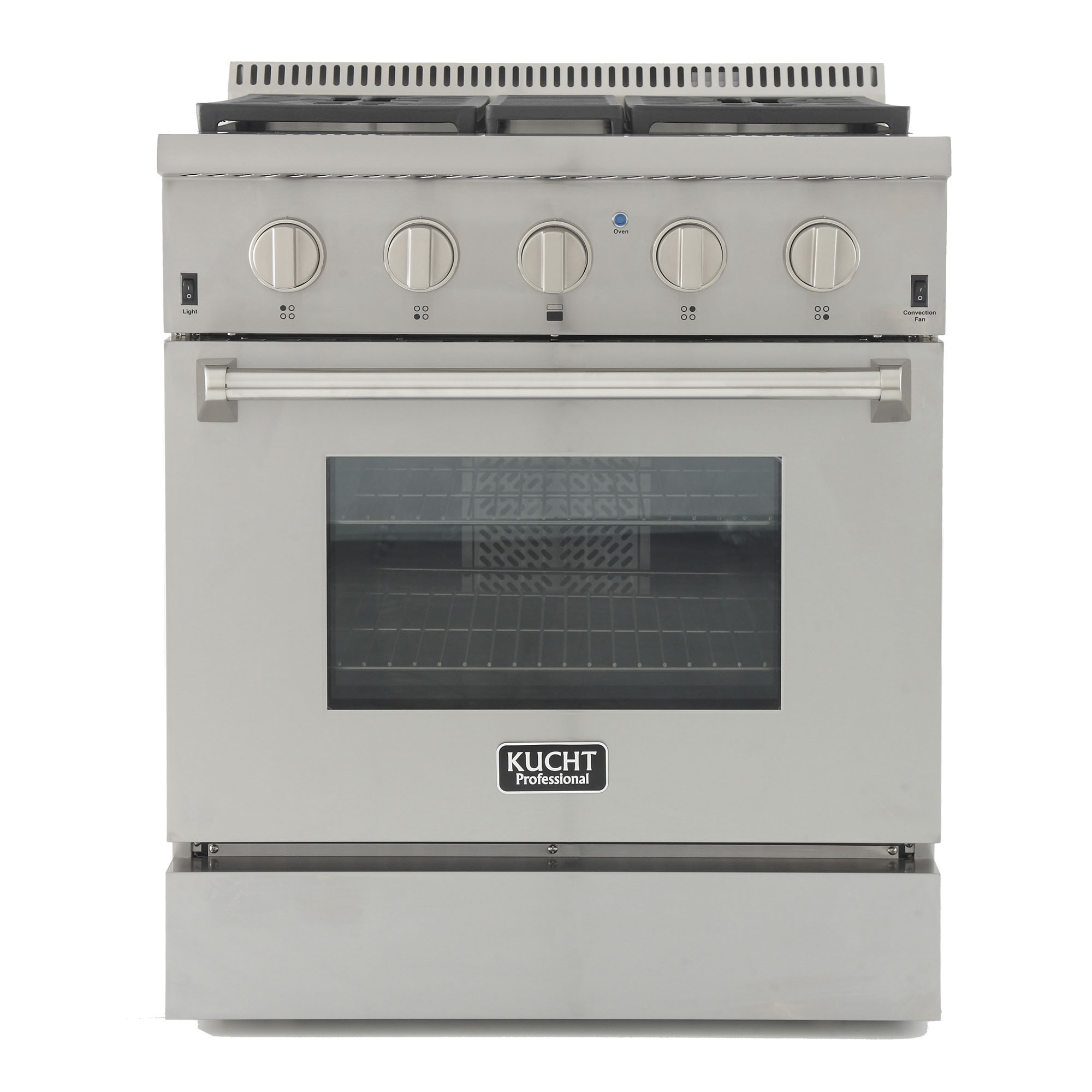 Kucht KRD306F Professional 30-Inches Deep recessed 4 burners Convection Oven Freestanding Dual Fuel Range ( Stainless steel )