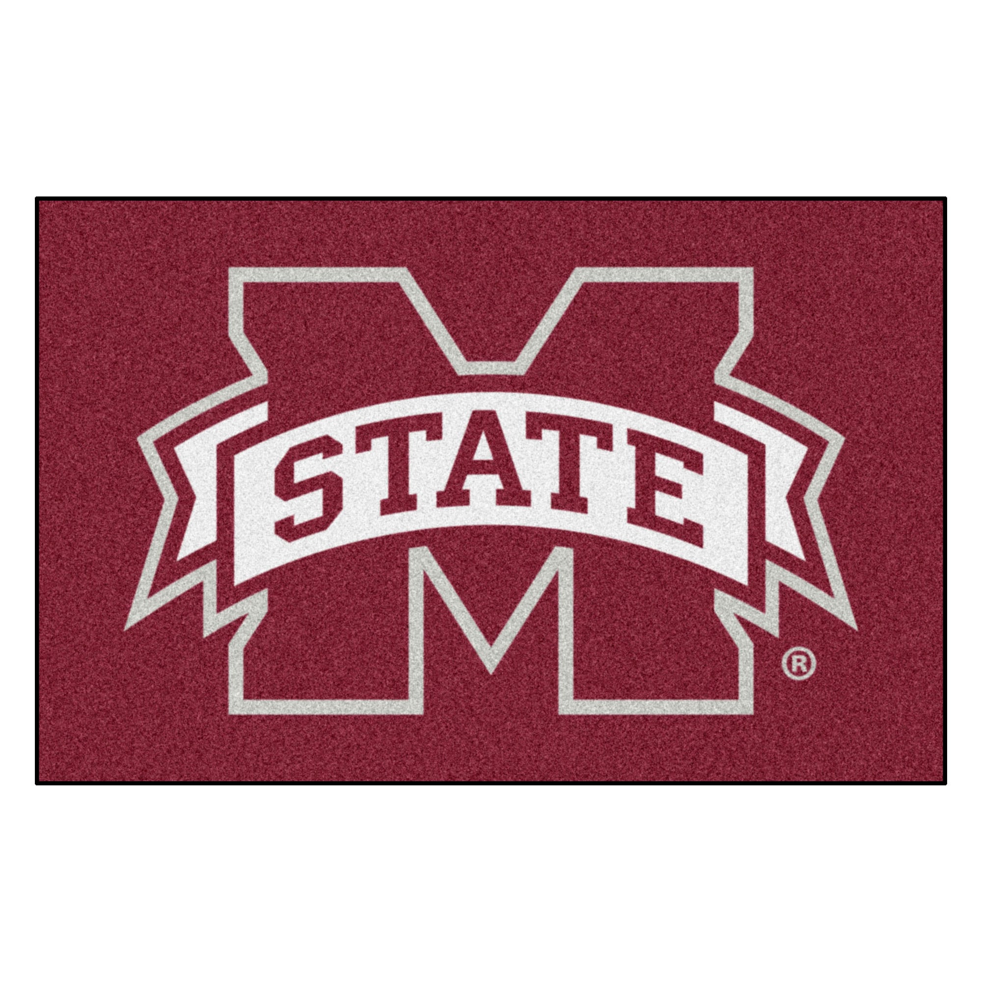 FANMATS Mississippi State Bulldogs 1-1/2-ft x 2-1/2-ft Red Rectangular Indoor Door Mat