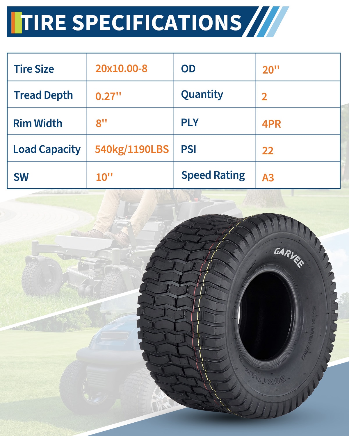 Garvee 20X10.00  8 4PR Ope-Wheels-And-Tires - View #2