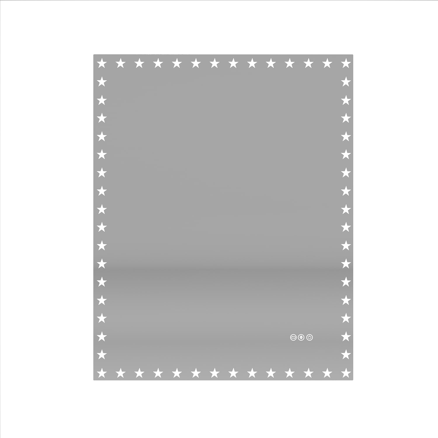 SINOFURN SYA760163SL 40-Inches x 32-Inches Polished Frameless Rectangle Dimmable Lighted Fog Free Bathroom Vanity Mirror ( Silver )