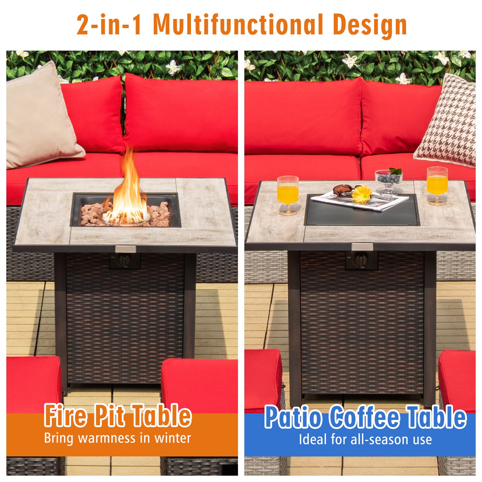Slickblue D-CO-02507PO Outdoor-Gas-Firepits - View #3