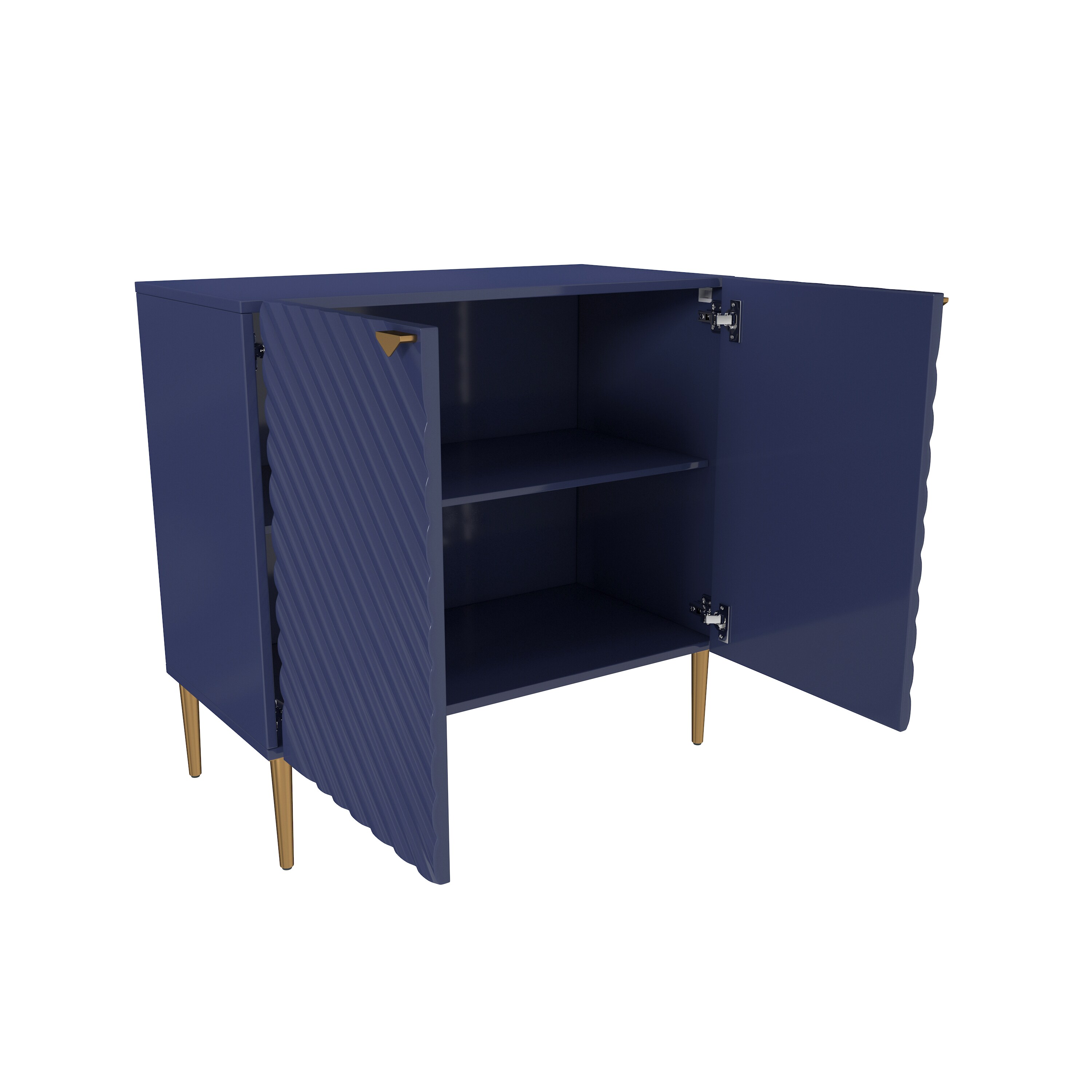 Clihome 15.75-in W x 31-in H Mdf Navy Freestanding Utility Storage Cabinet
