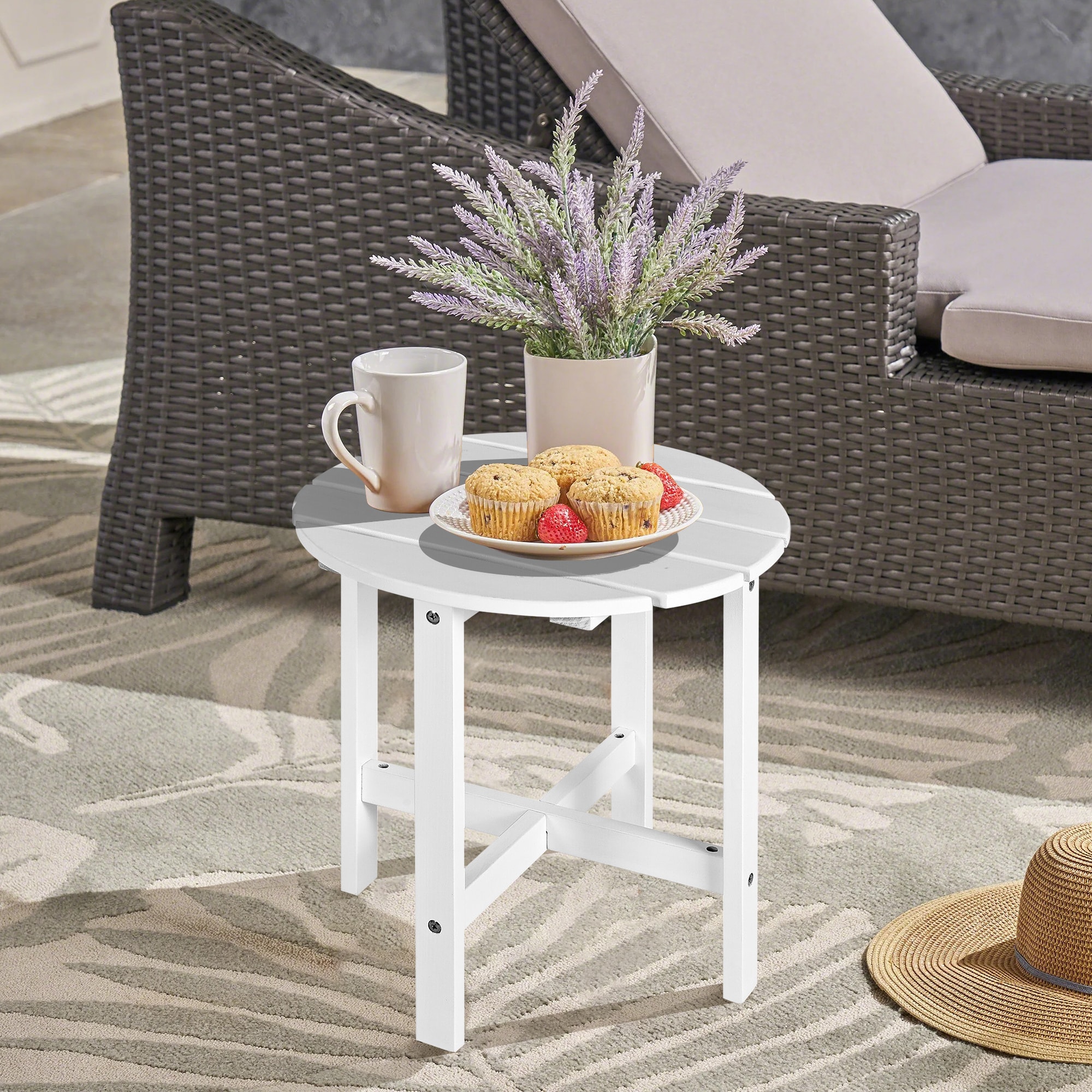 WELLFOR DOJN70933WH Patio-Tables - View #6