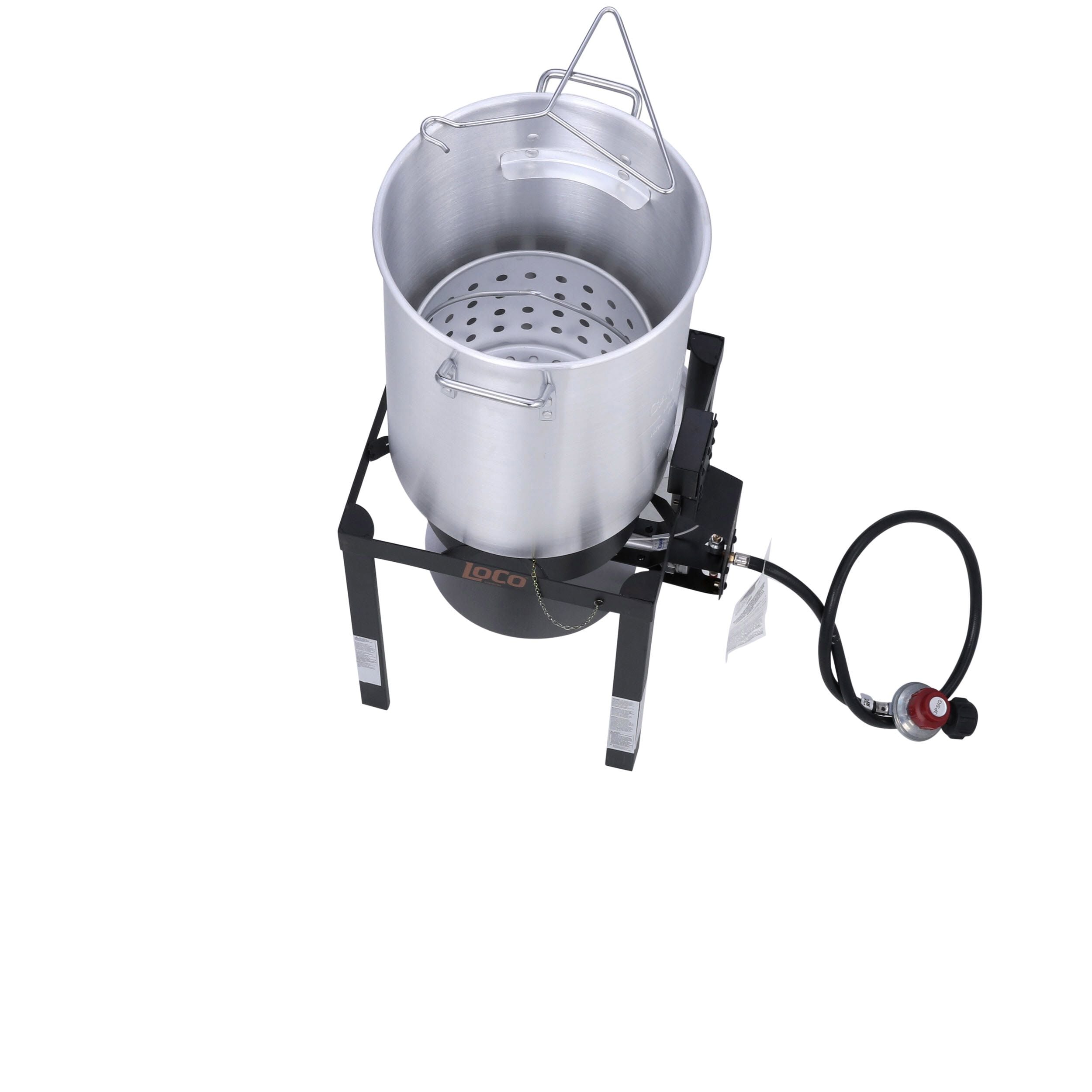 LoCo COOKERS Propane Turkey Fryer 30Quart Cylinder Manual Ignition Gas