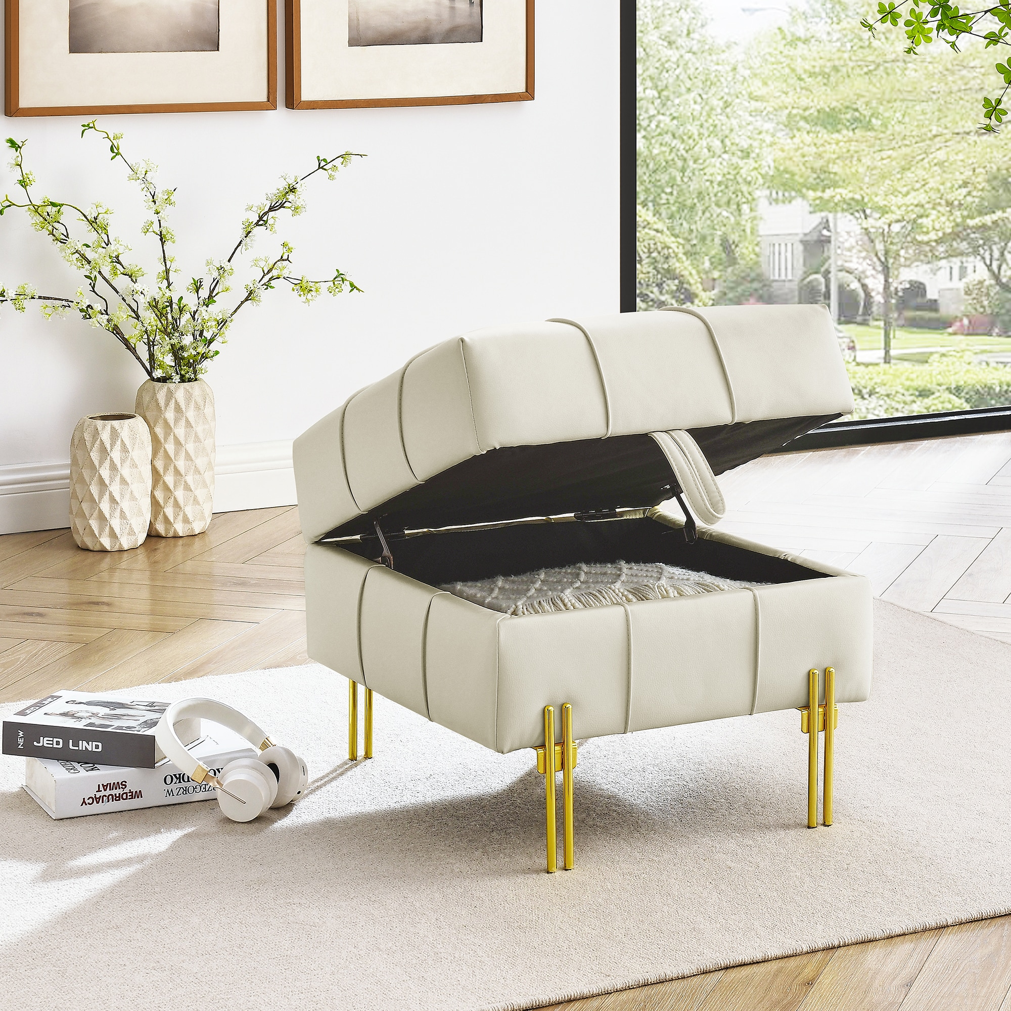 SINOFURN SYA610015BK Indoor-Ottomans - View #2
