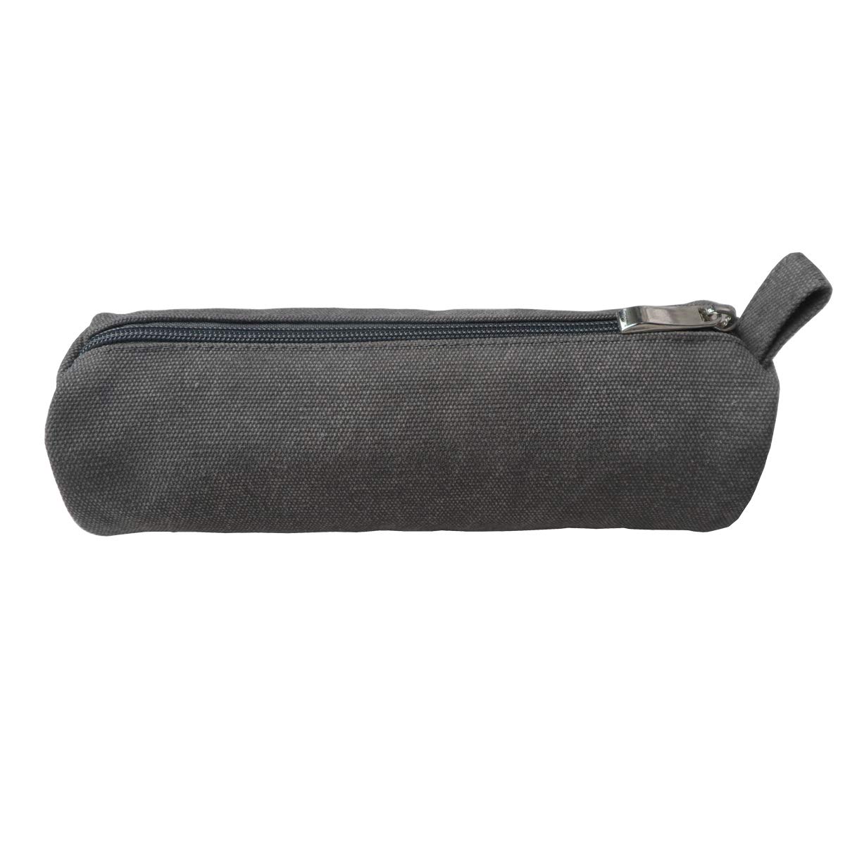 JVFCXXV -  Heavy Canvas Pencil Bag Stylish Simple Durable Compact Zipper Case Pouch Gray One Pack...