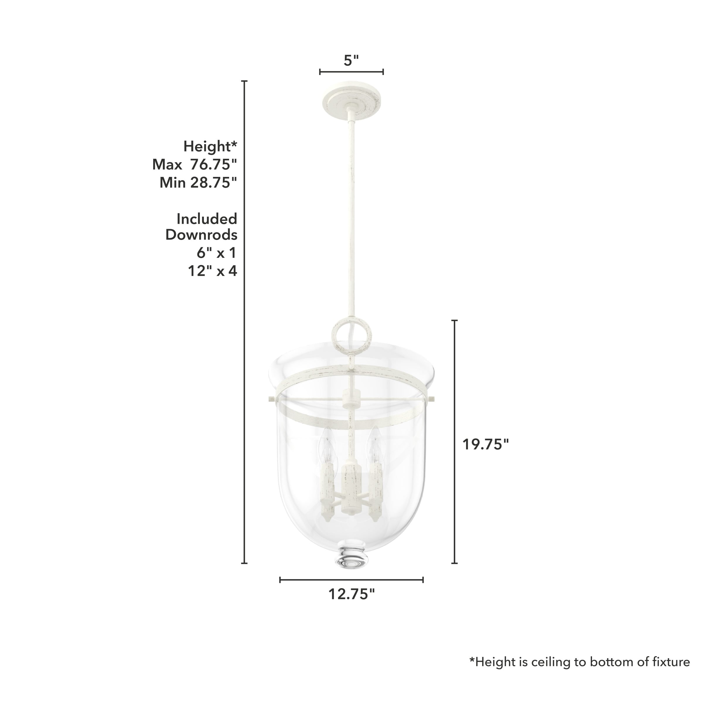 Belltown Timeless Rustic White 4-Light Urn Pendant