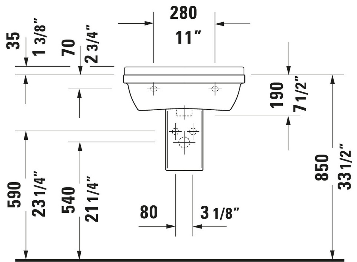 Duravit 0300550000 Bath-Sink - View #11