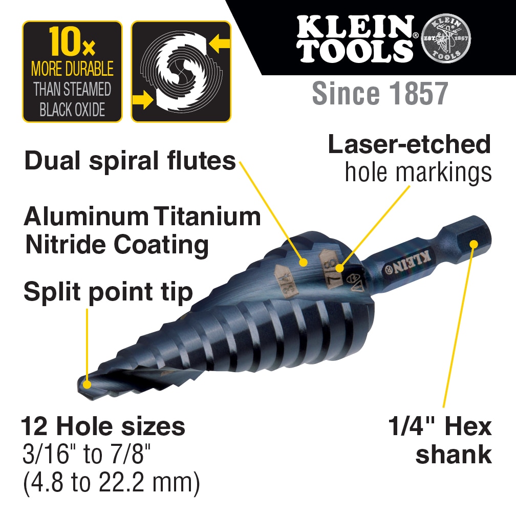 Klein Tools QRSTSPRO Metal-Step-Drill-Bits - View #2