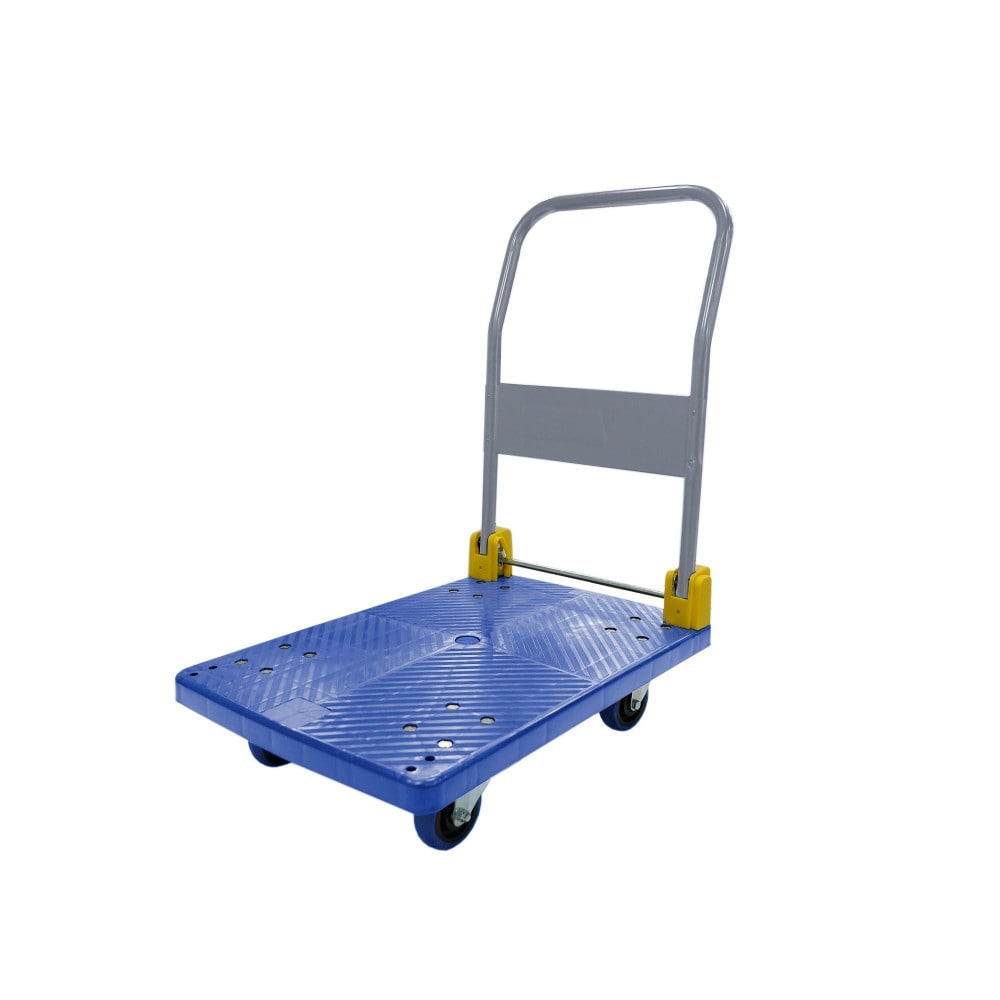 Beedesign Foldable Platform Push Hand Truck Cart 880 lbs Capacity Heavy Duty Utility Dolly with Swivel Brake Wheels for Warehouse Garage Office Use