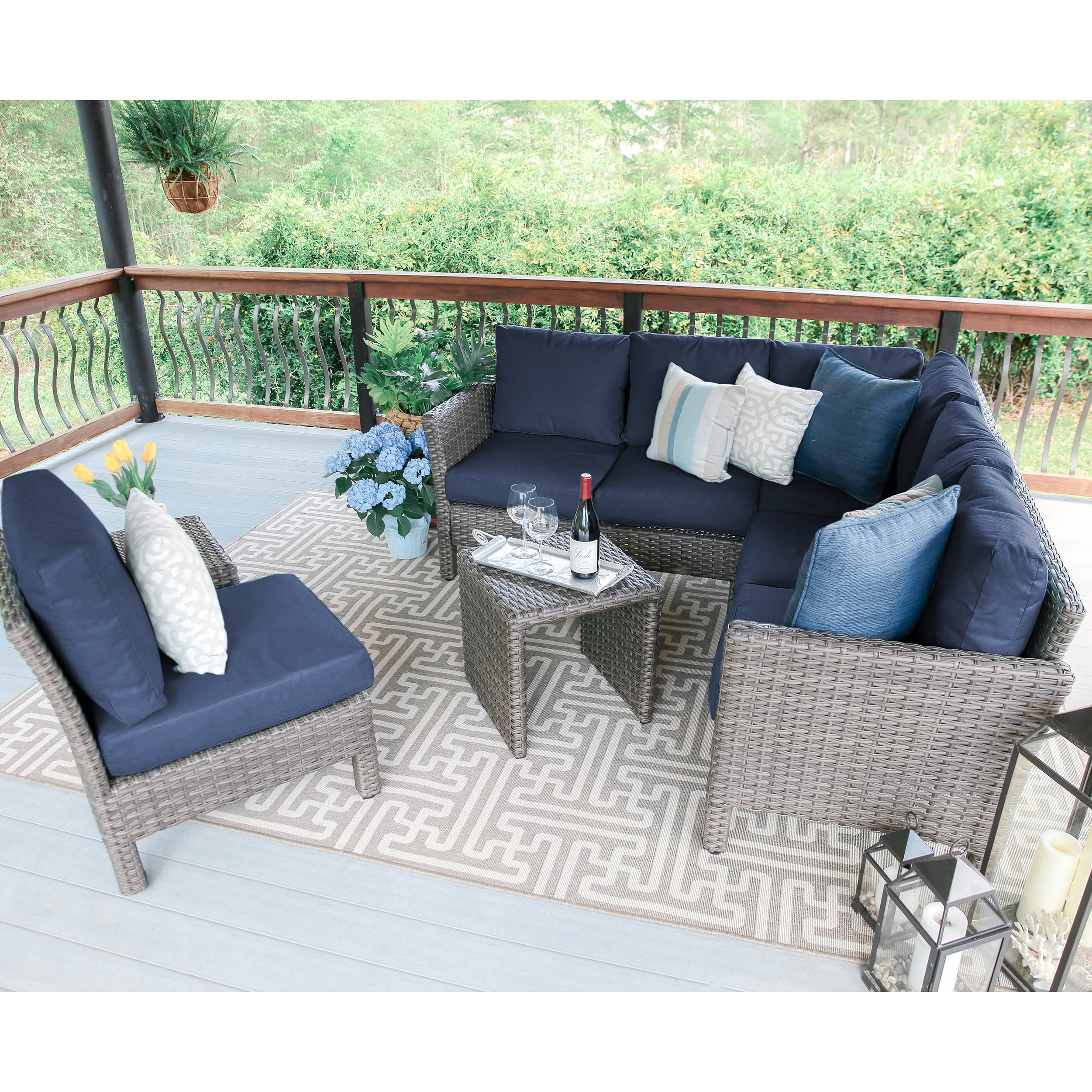Leisure Made 768943-NVY Patio-Conversation-Sets - View #2