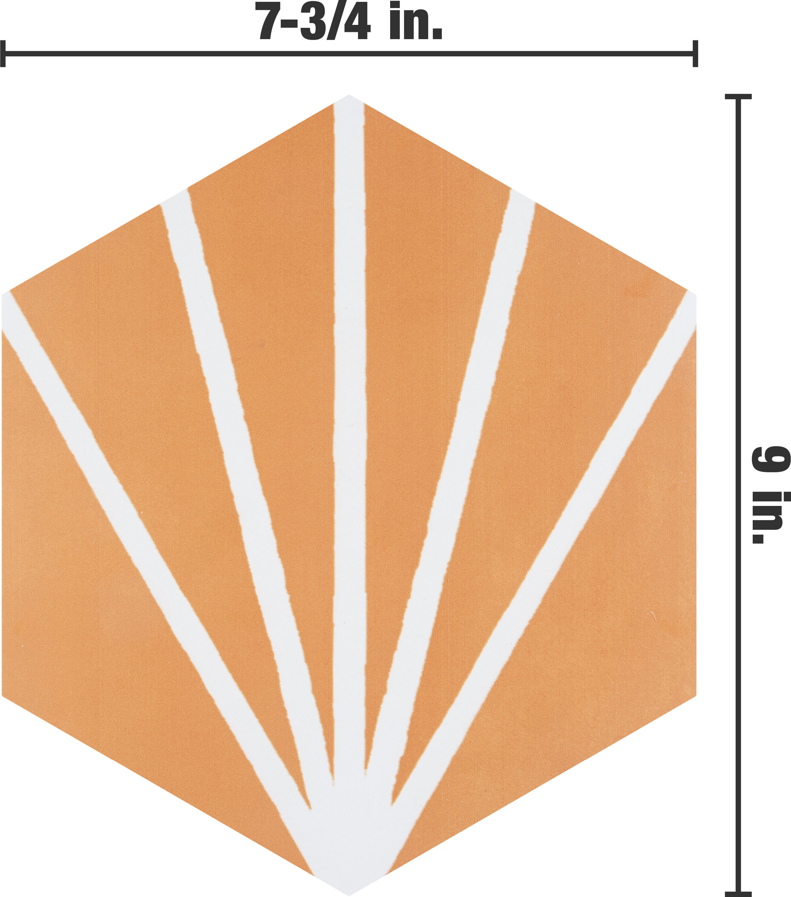 Horizon Dusk Hex 8" x 9" Matte Yellow Ceramic Tile