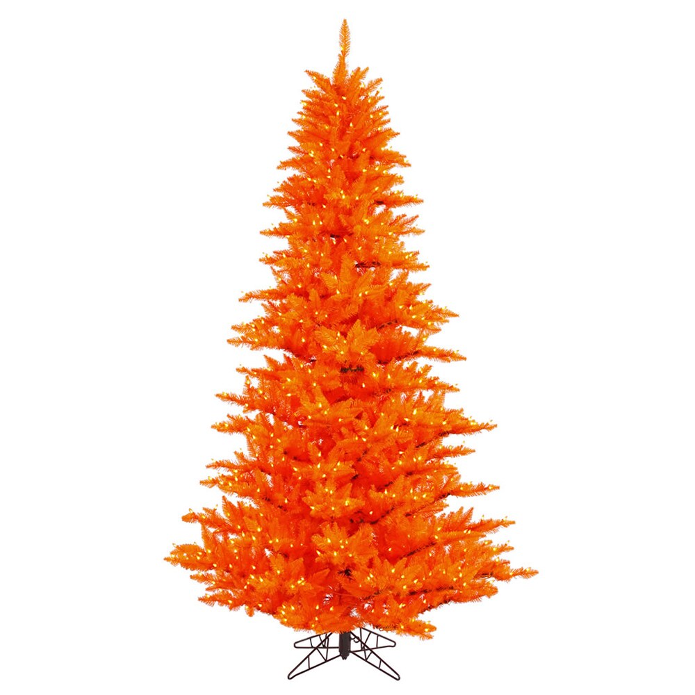  K162366 6.5-ft Pre-lit Orange Artificial Christmas Tree with Incandescent Lights