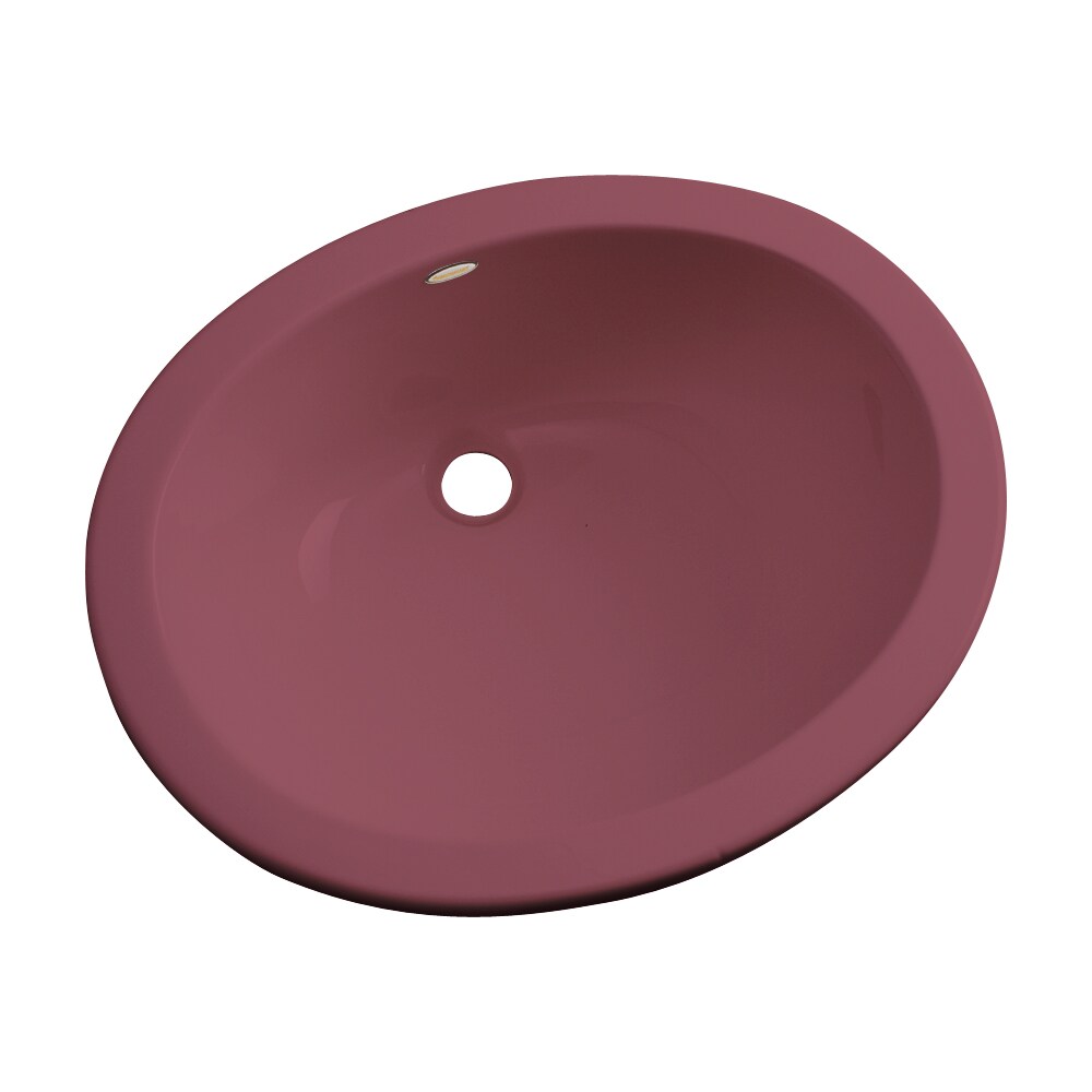 Dekor 88065 Ellsworth Composite Undermount Oval Raspberry Puree Bathroom Sink ( 17-Inches x 13.5-Inches )