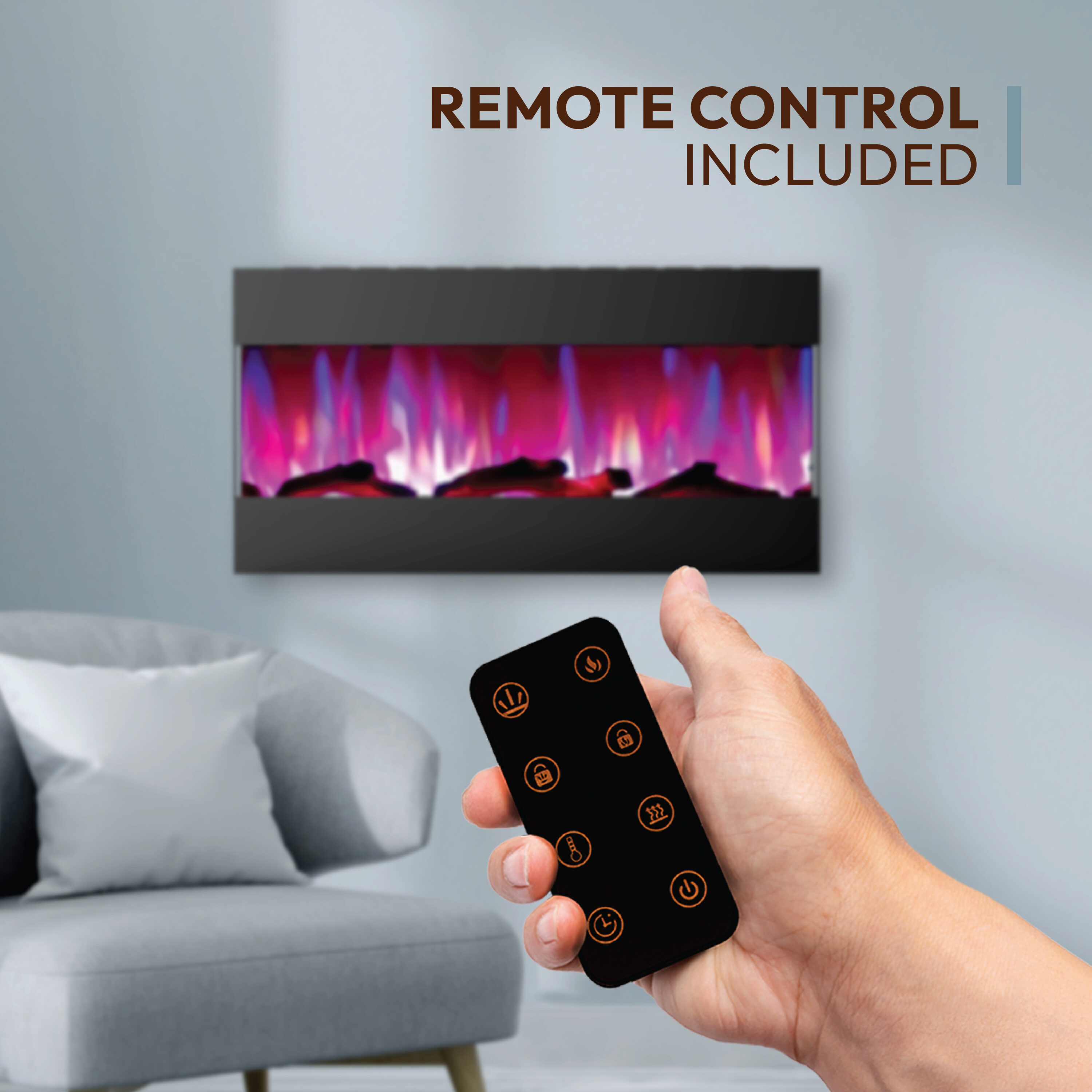Cambridge CAM42RECWMEF-2BLK Electric-Fireplaces - View #3