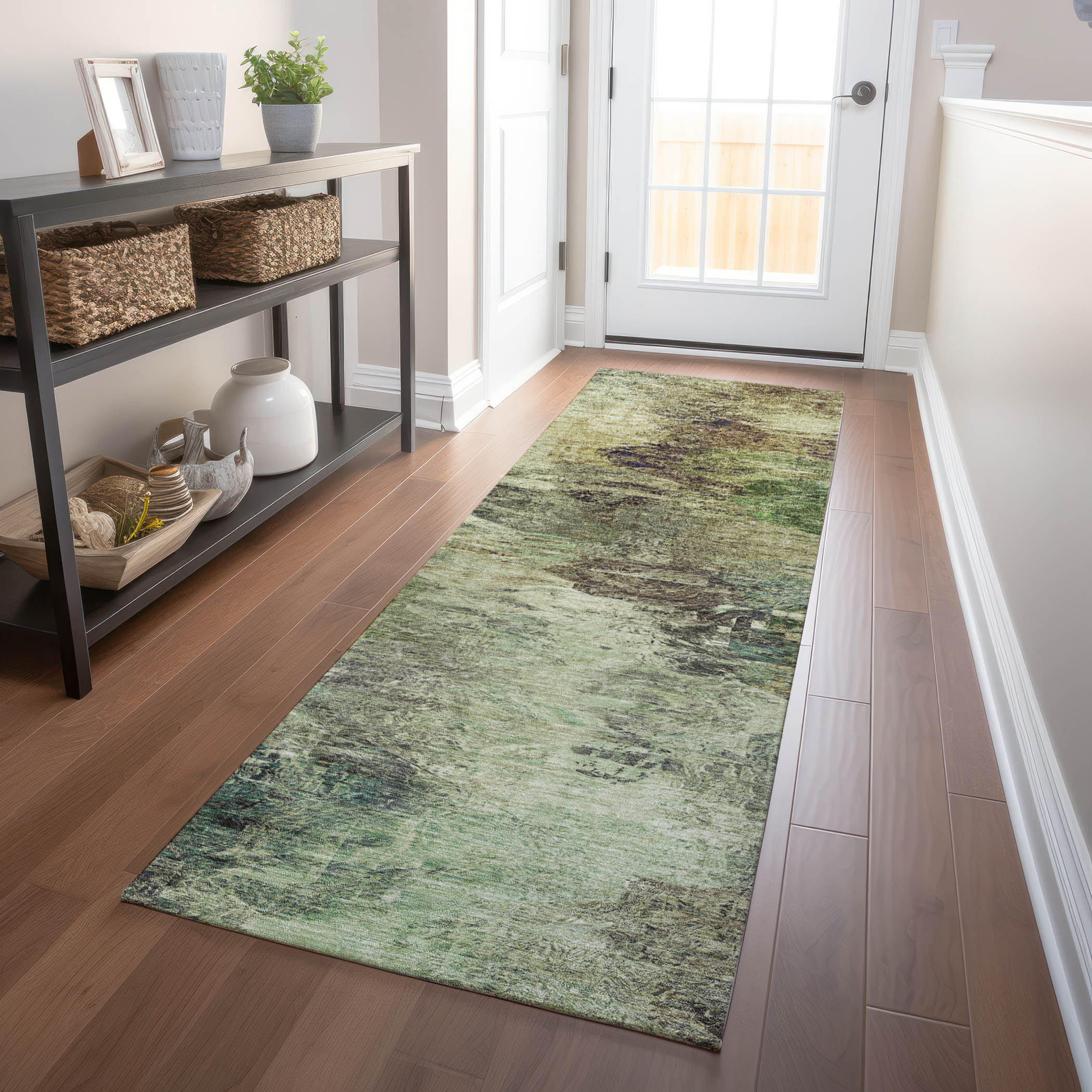 Addison Rugs ACN592BG2X8 Chantille ACN592BG 2 x 7 (ft) Polyester Beige Rectangular Indoor/Outdoor Geometric Moroccan Machine washable Runner rug