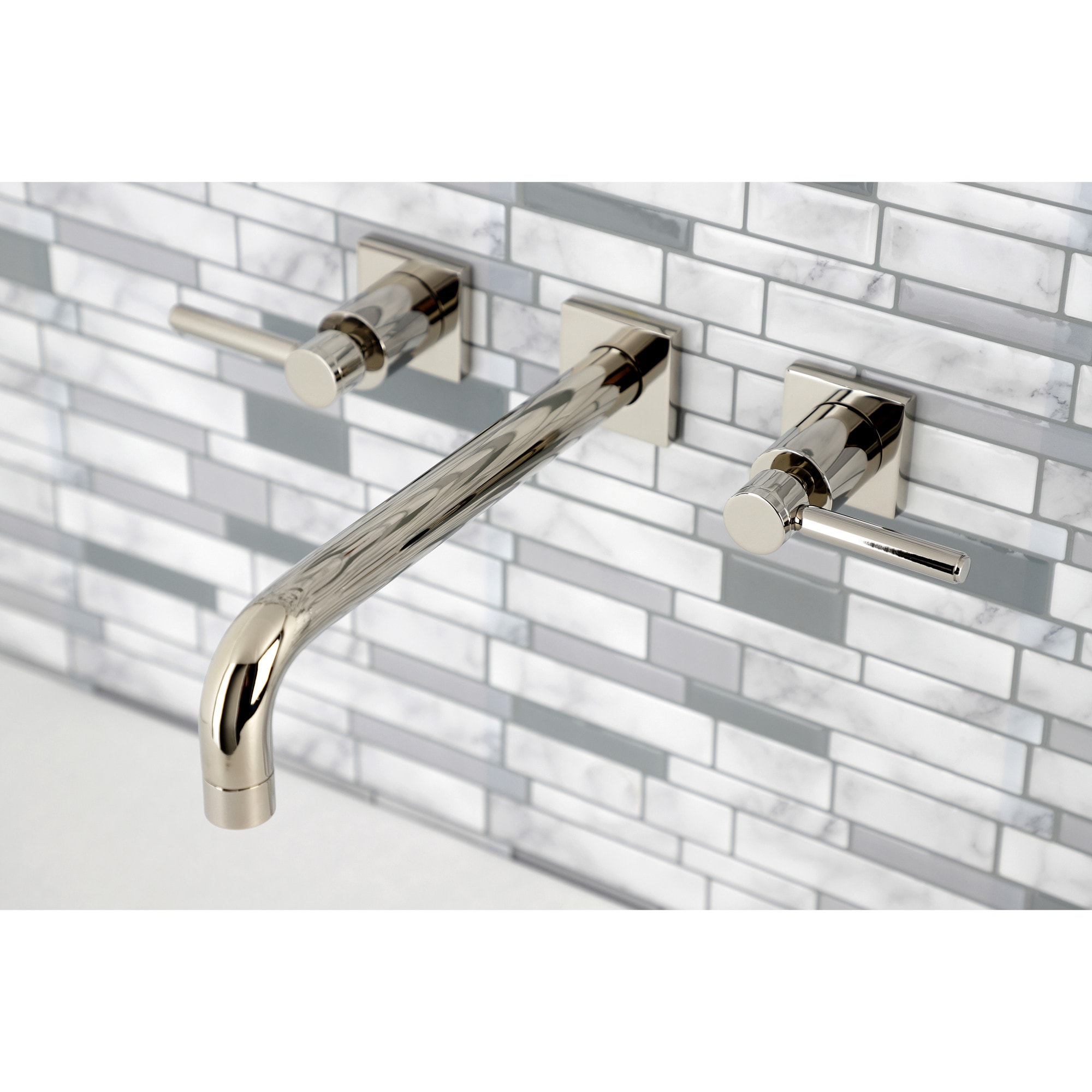 KOHLER Desette Brushed Nickel 1-handle Wall-mount Low-arc factory Bathtub Faucet