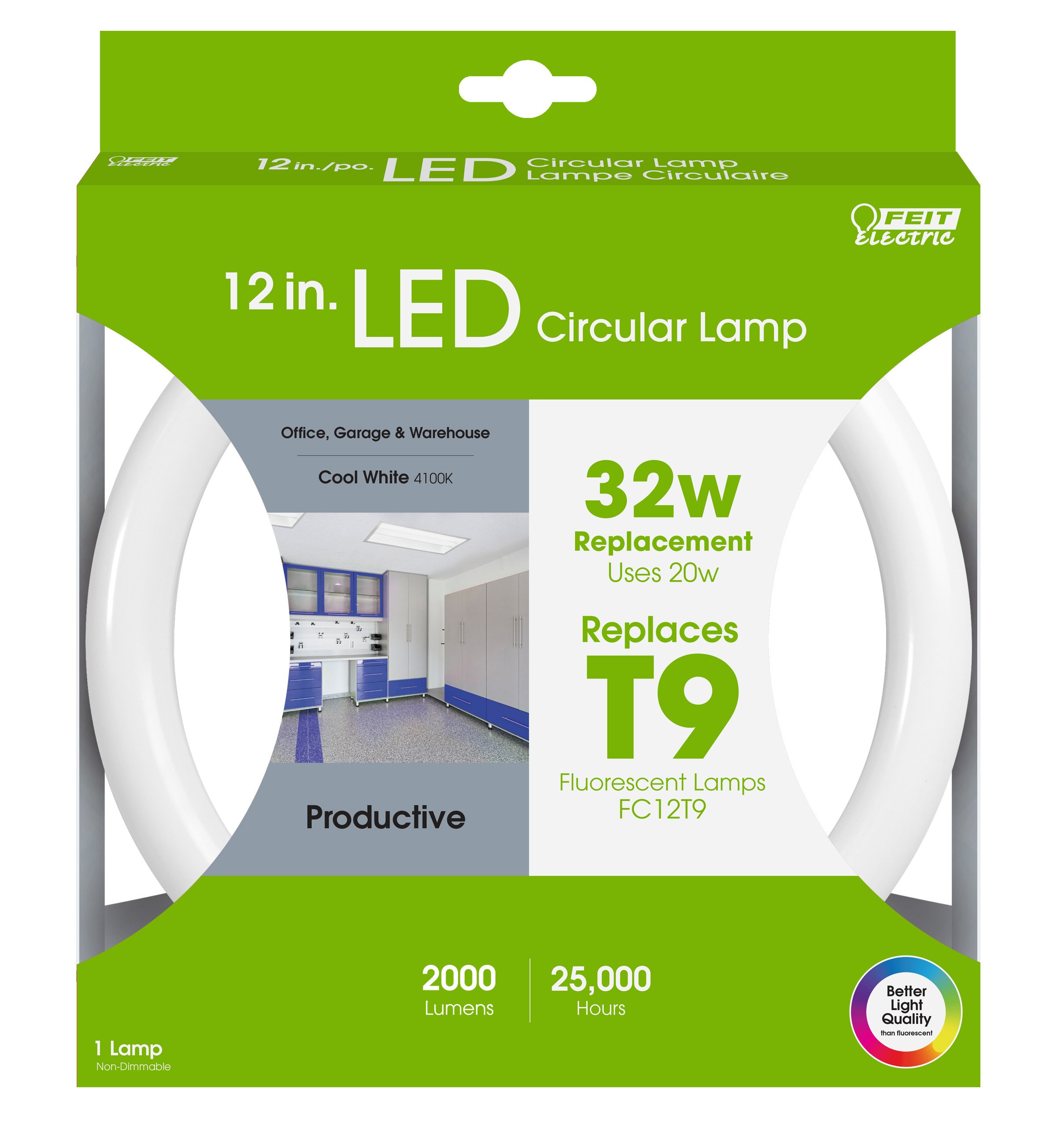 Feit Electric LED LINEARS 32-Watt EQ T9 Cool White 4-pin Circline LED ...