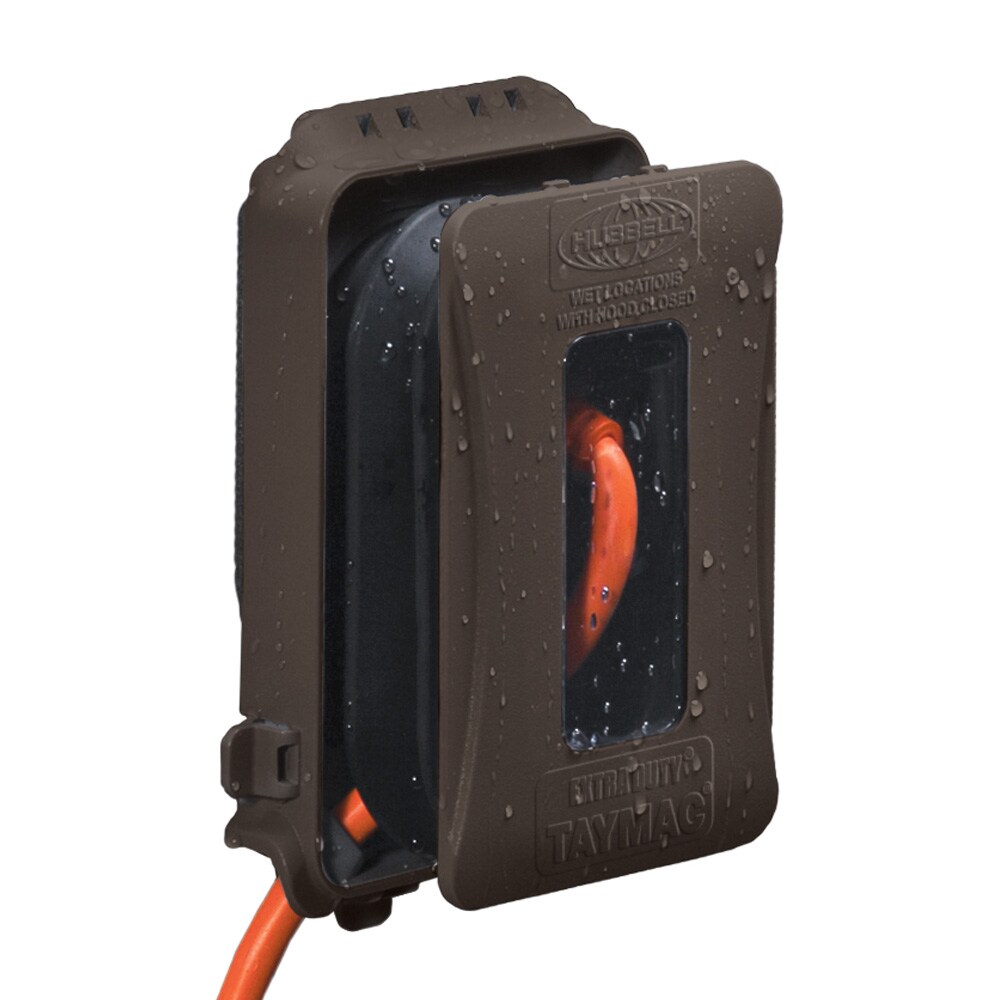 Bronze 1-Gang Weatherproof Electrical Box Cover