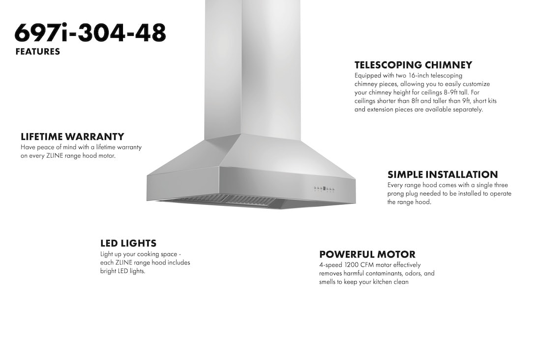 ZLINE KITCHEN & BATH 697I-304-48 Island-Range-Hoods - View #12