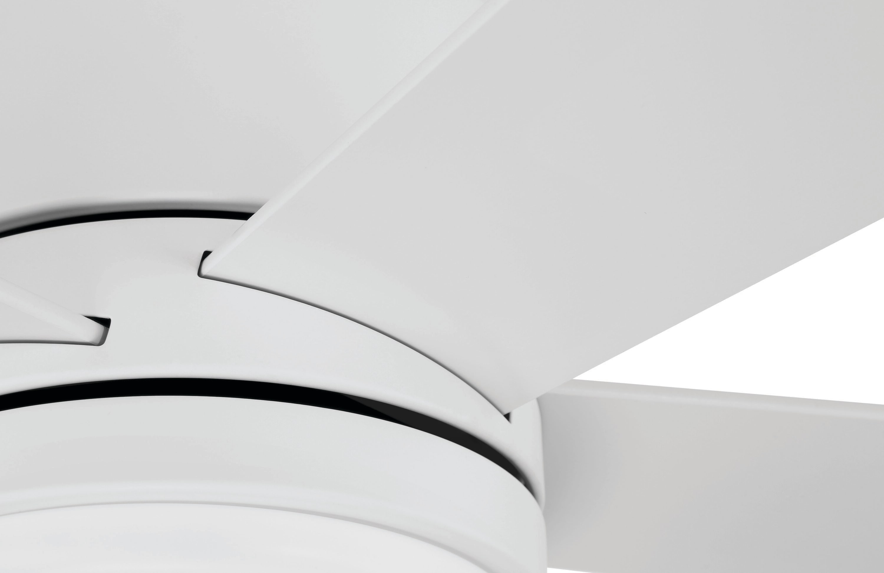 White 52" Modern Ceiling Fan with LED Light Kit