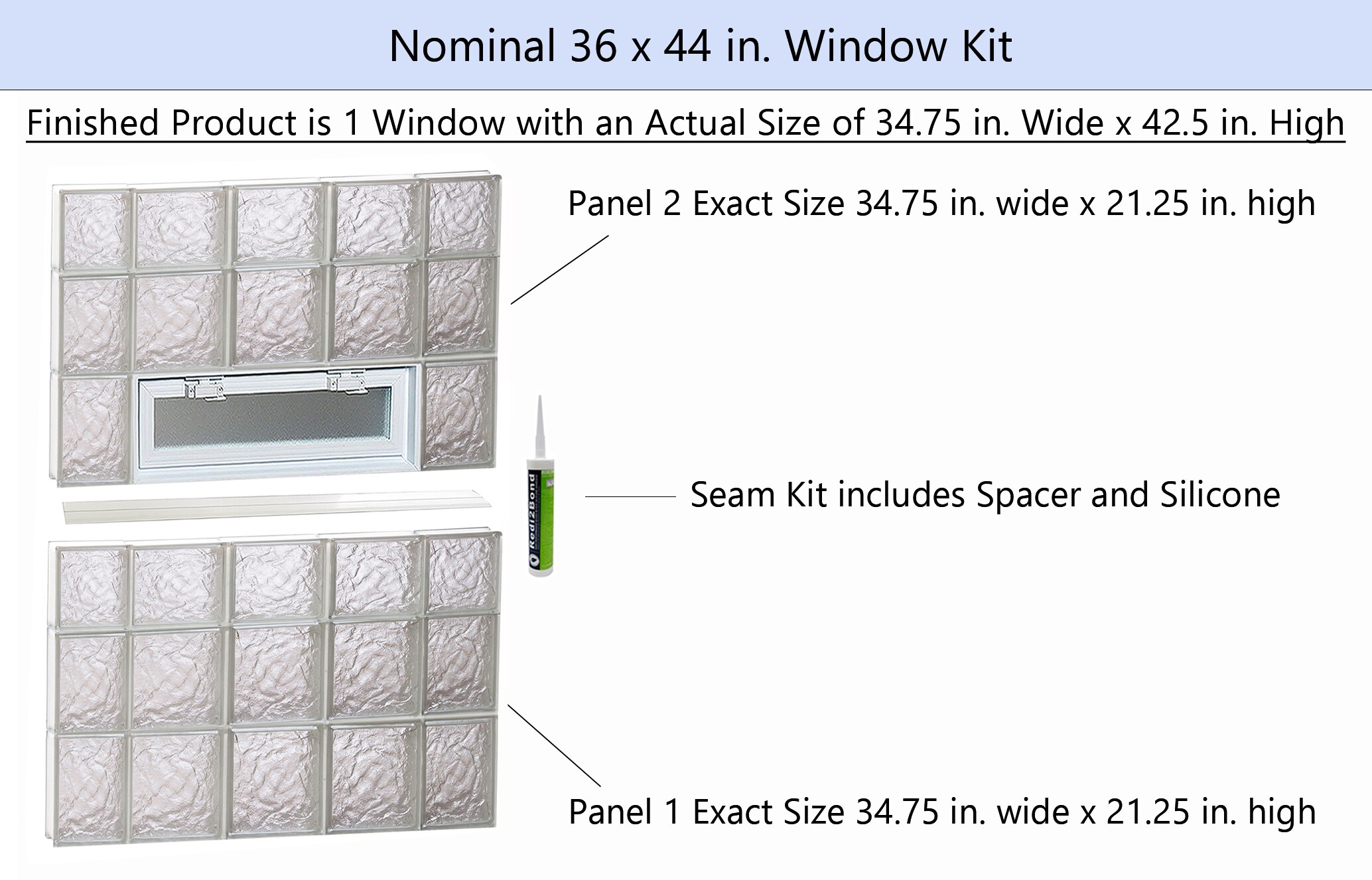 REDI2SET V3644IS Glass-Block-Windows - View #2