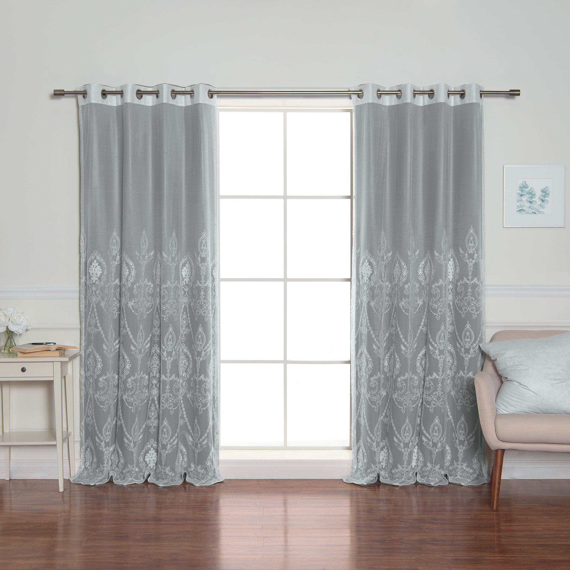Best Home Fashion MM-TRELLIS-96-GREY curtains - View #6