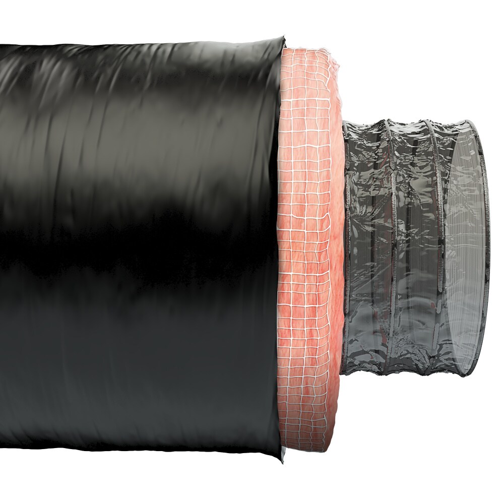 IMPERIAL 6-in x 300-in Polyester Insulated Flexible Duct R 6 in the ...