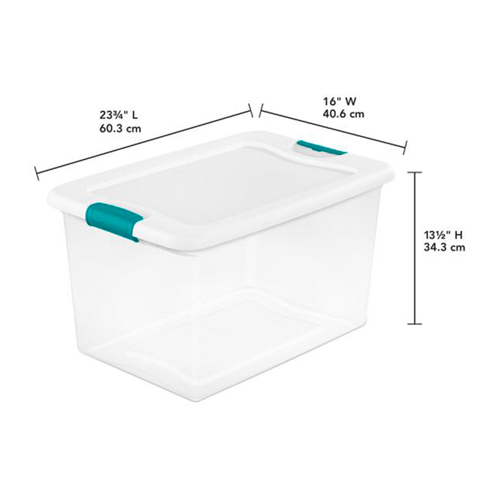 Sterilite Deep Clear Plastic Stackable Storage Bin w/ Clear Latch Lid, 16  Pack, 16pk - Gerbes Super Markets
