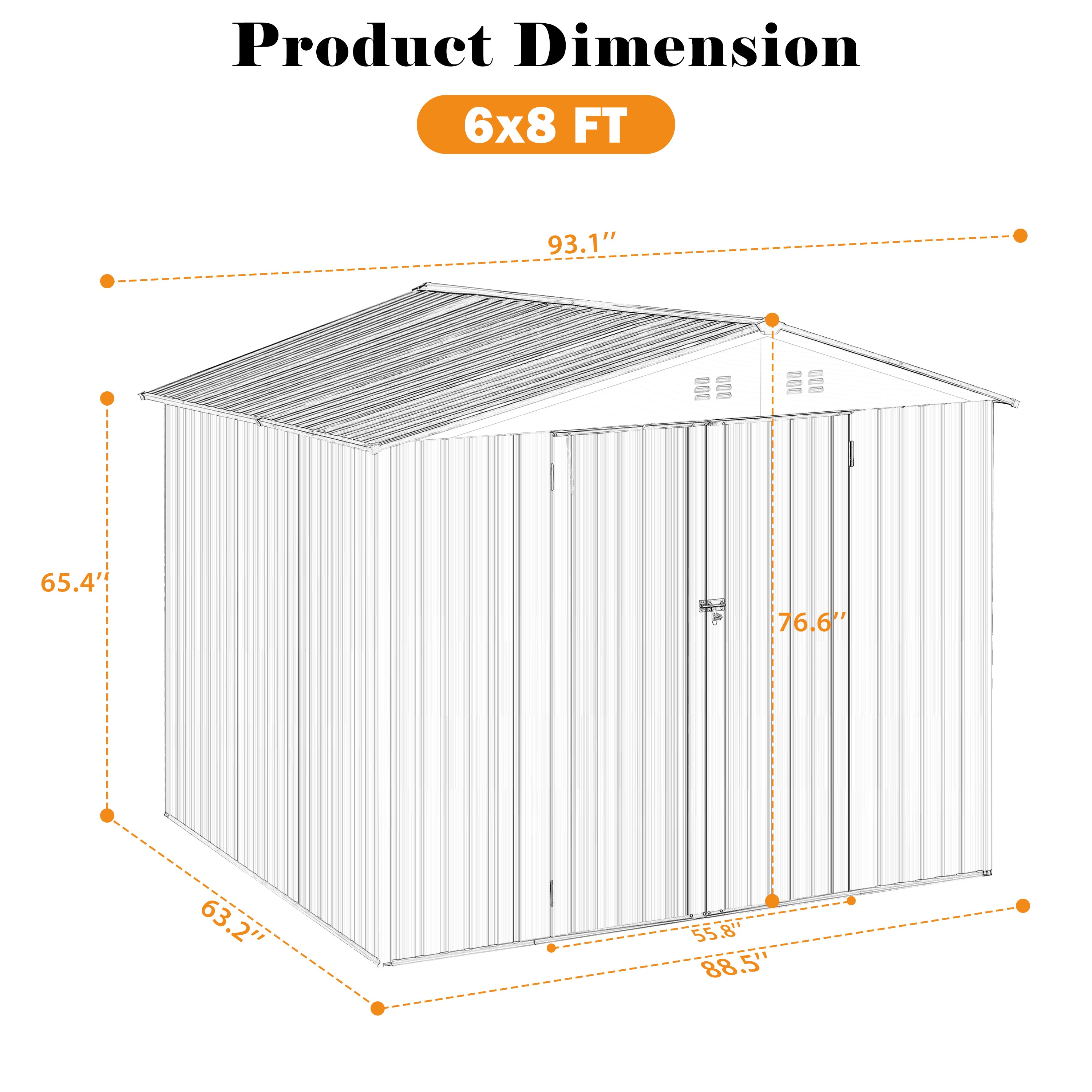 Xspracer ML-OS038WS Metal-Storage-Buildings-Sheds - View #2