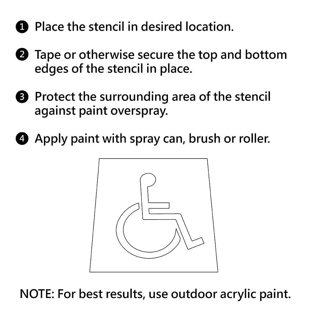 Stencil Ease 36-in Handicap Parking Paint Stencil in the Stencils  department at