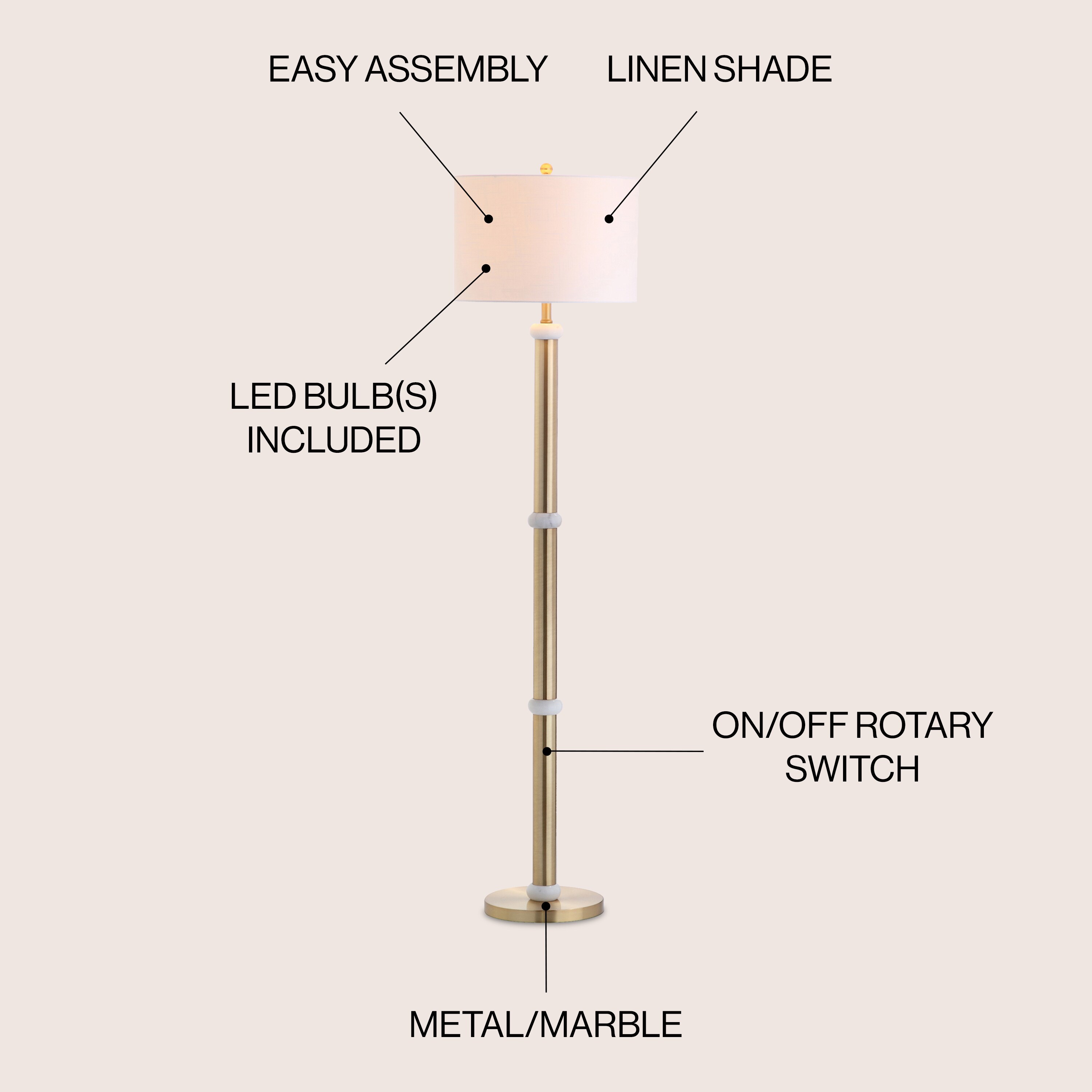 JONATHAN  Y JYL1088A floorlamps - View #3