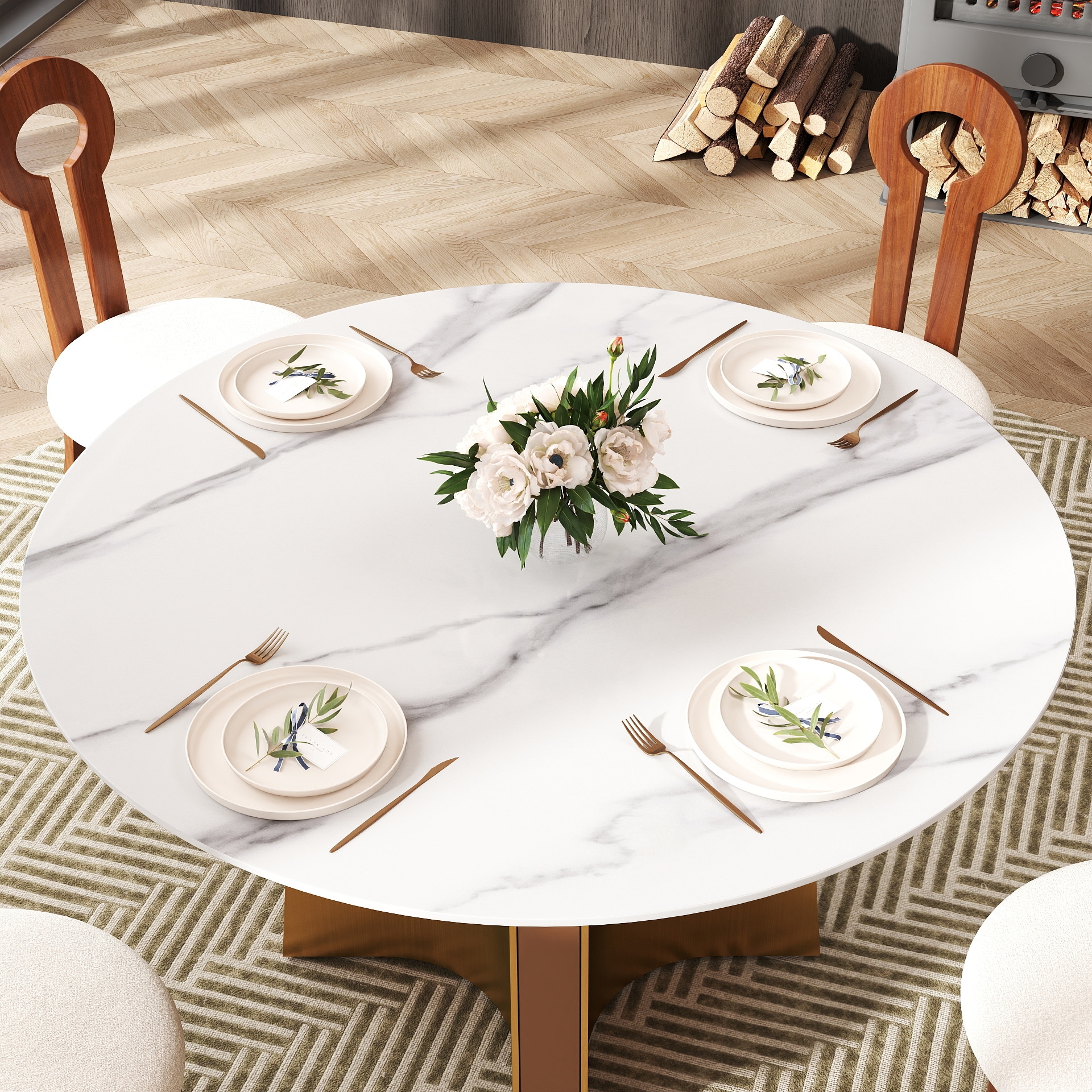 BuotiqHom DH-B-135W-1G Dining-Tables - View #4